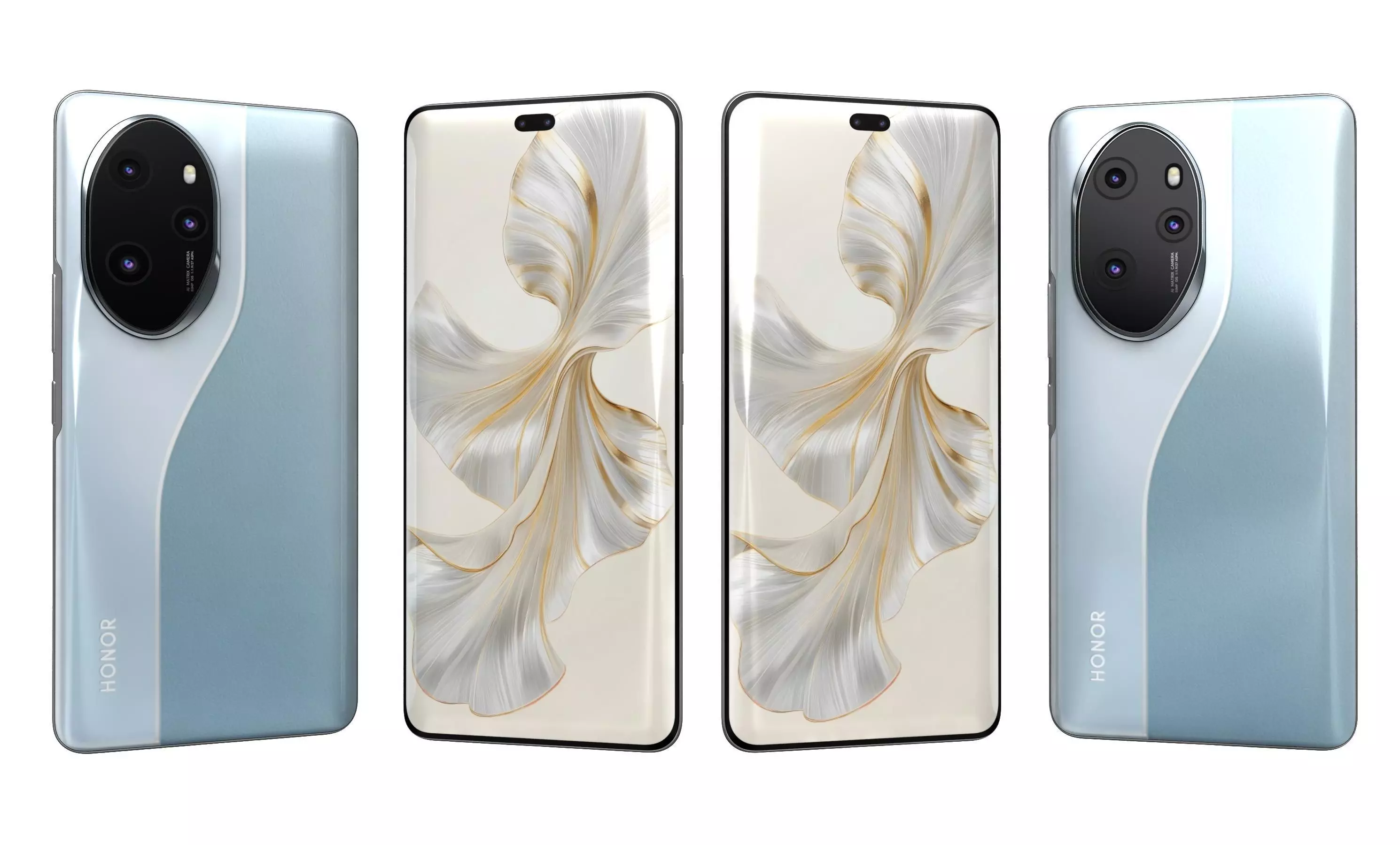Honor 100 Pro All Colors High Poly 3D model_3