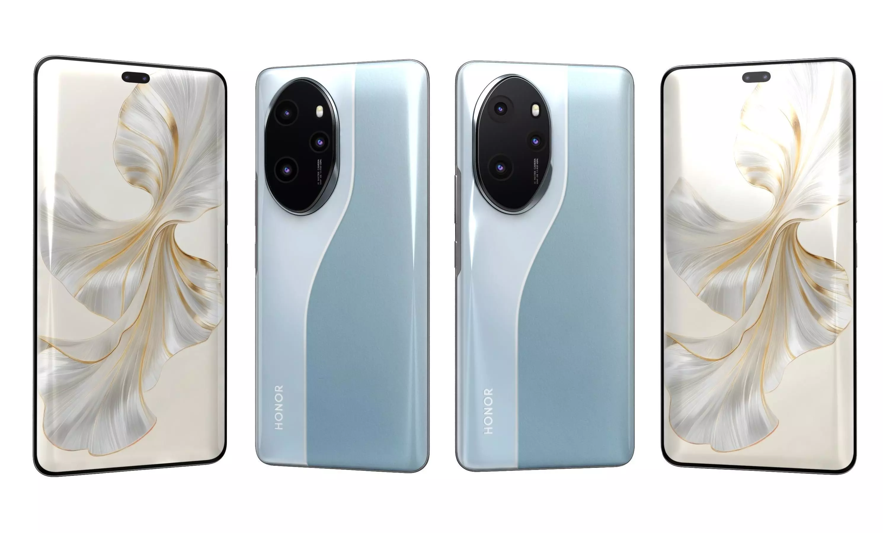 Honor 100 Pro All Colors High Poly 3D model_5