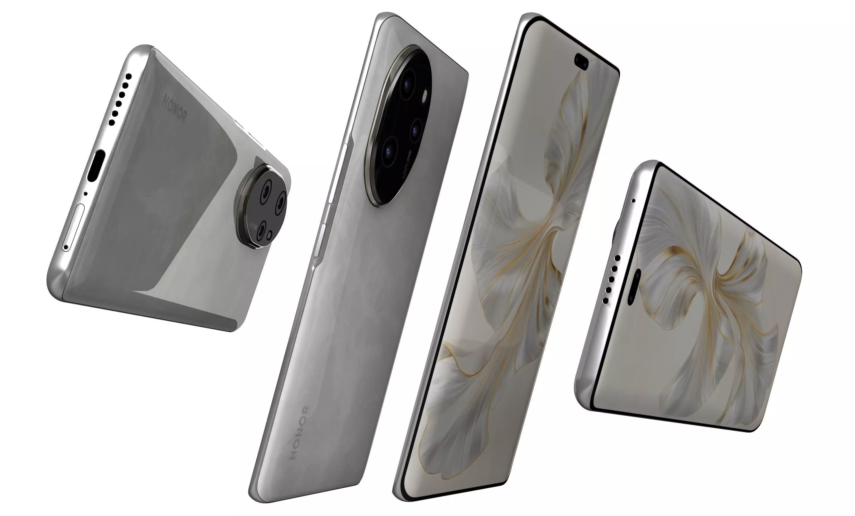 Honor 100 Pro White High Poly  3D model_5