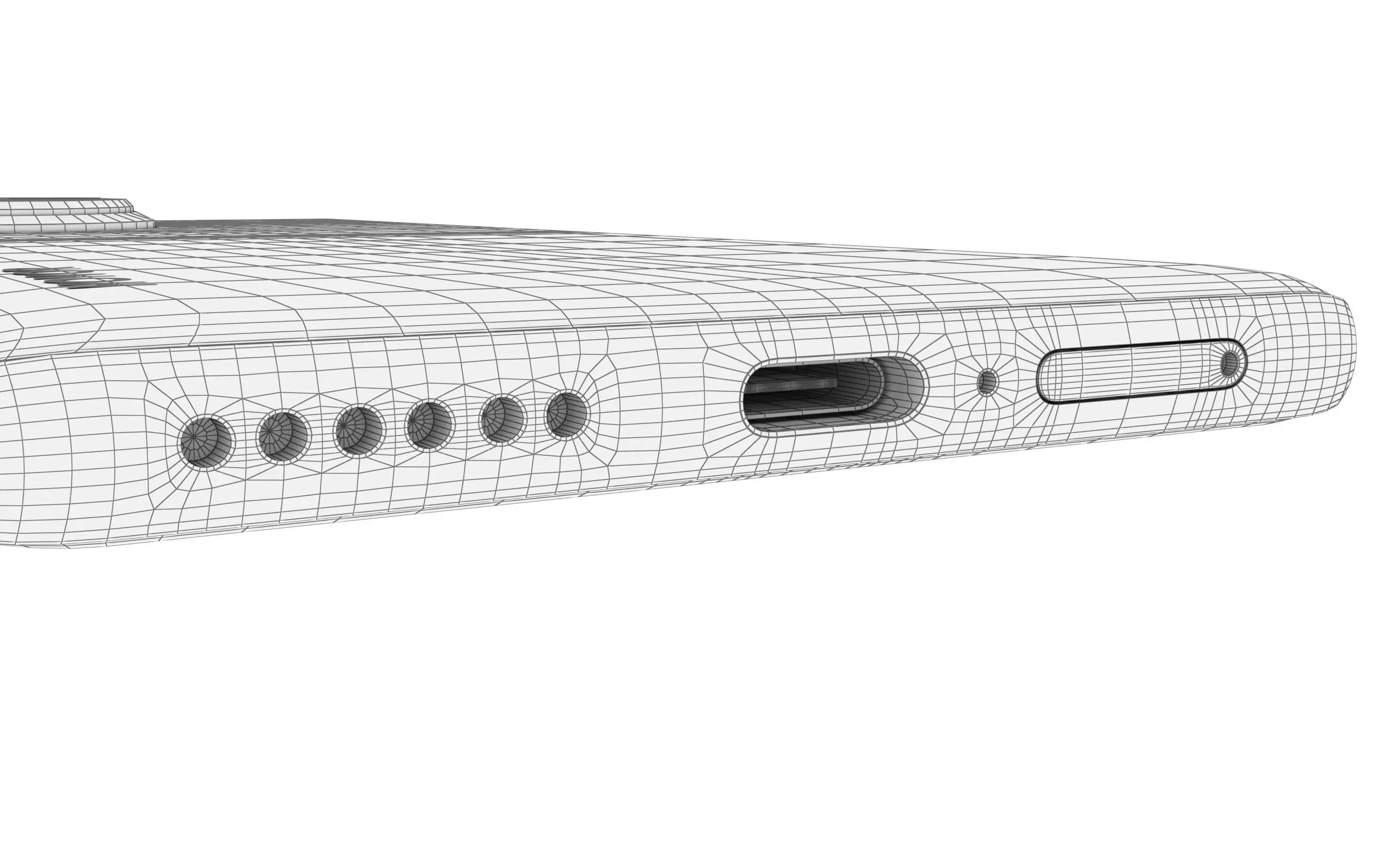 Honor 100 Pro White High Poly  3D model_23