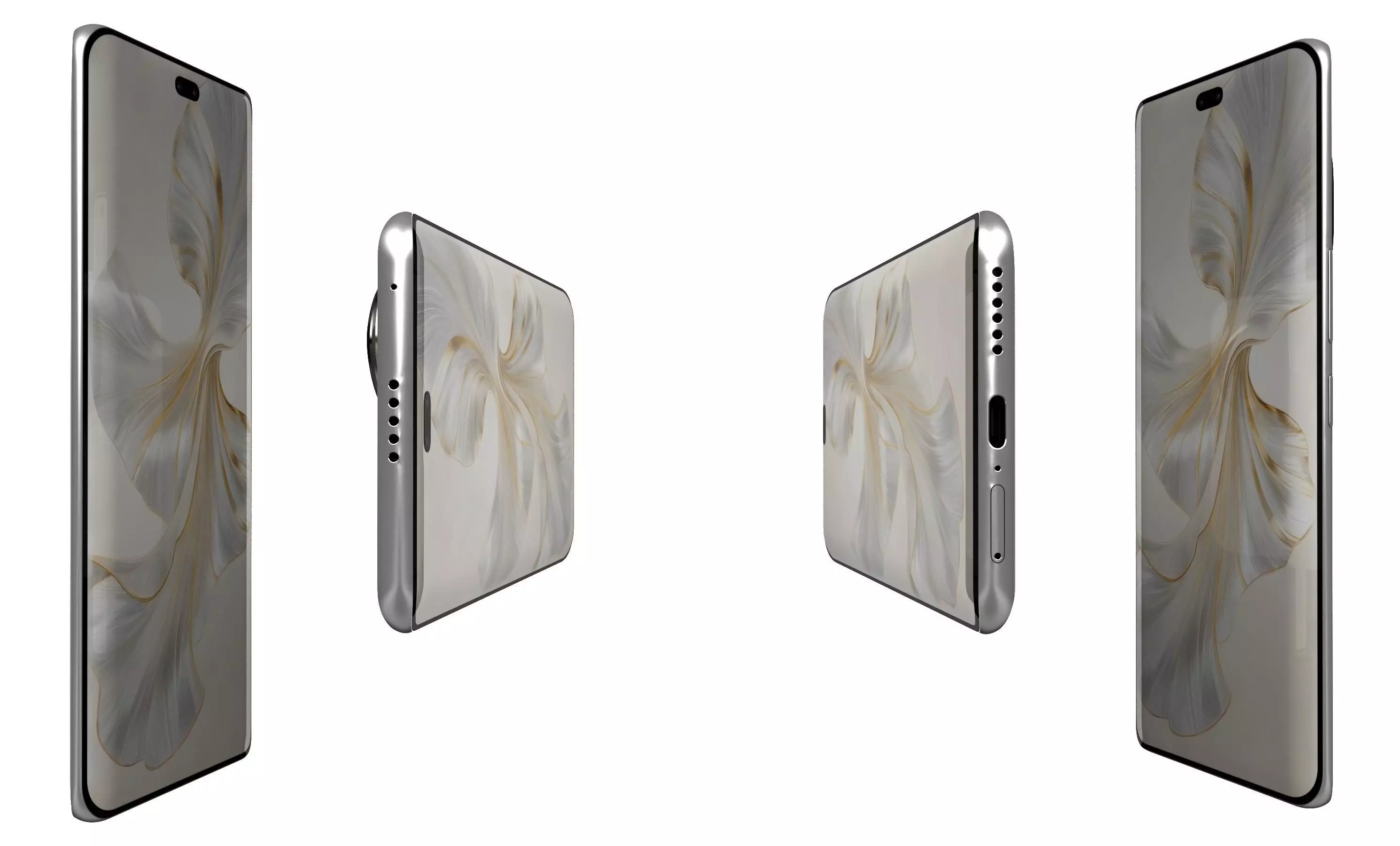 Honor 100 Pro White High Poly  3D model_2