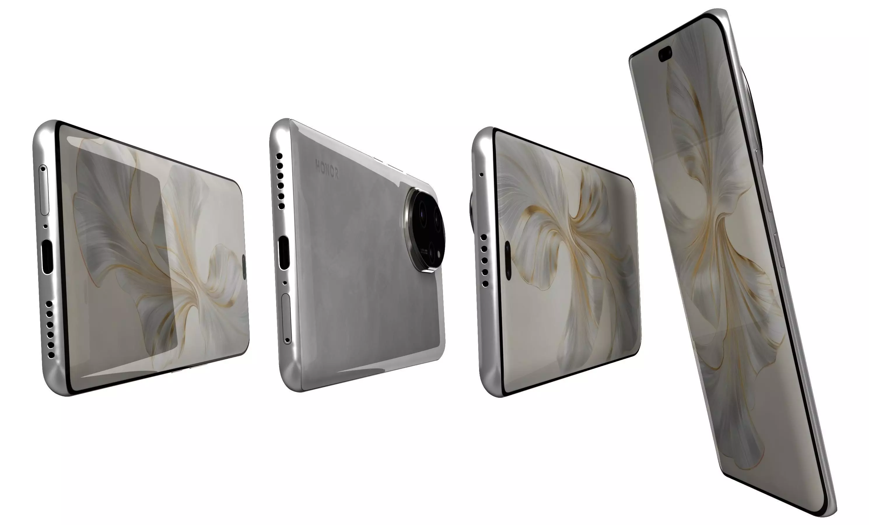 Honor 100 Pro White High Poly  3D model_6