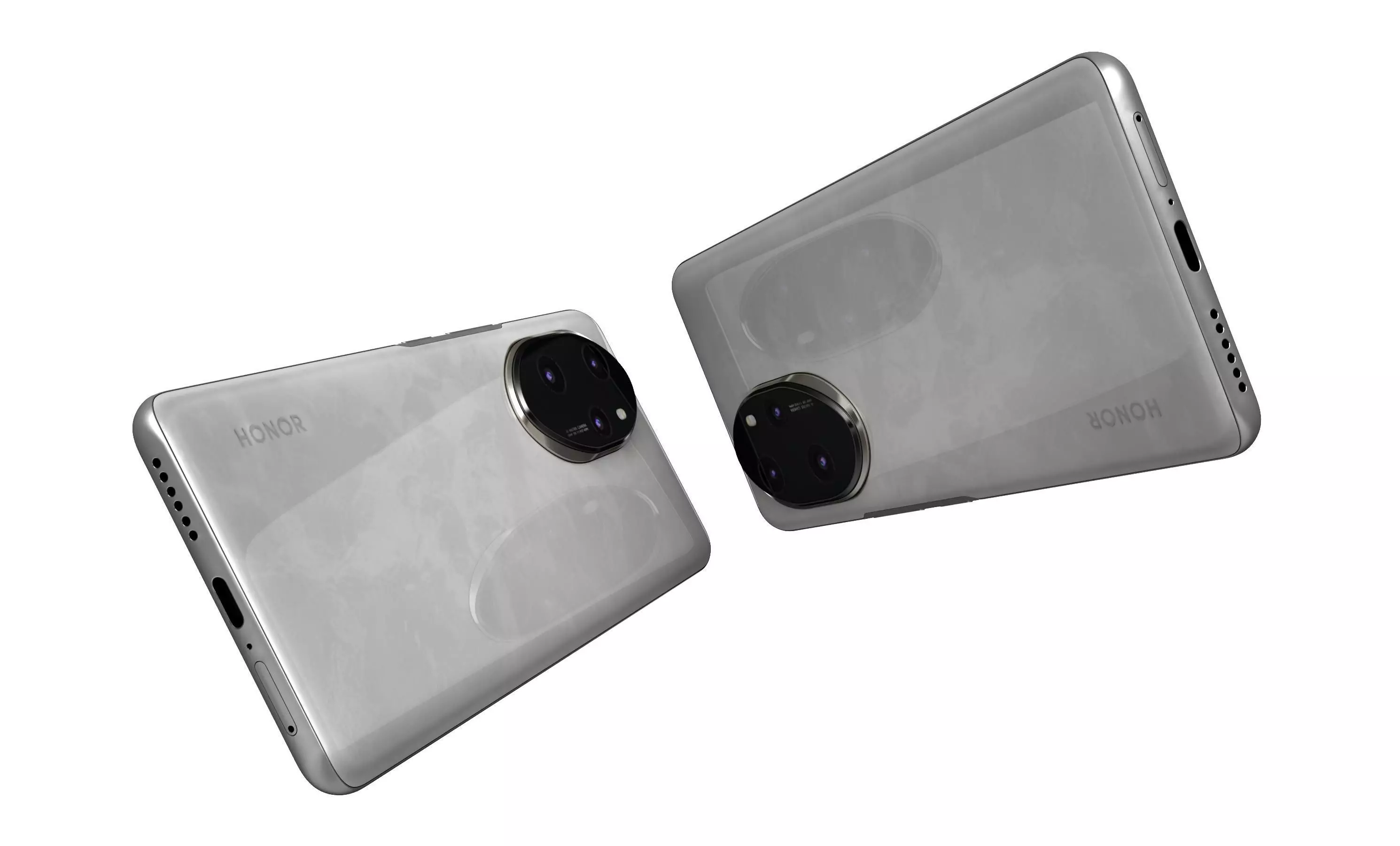 Honor 100 Pro White High Poly  3D model_4