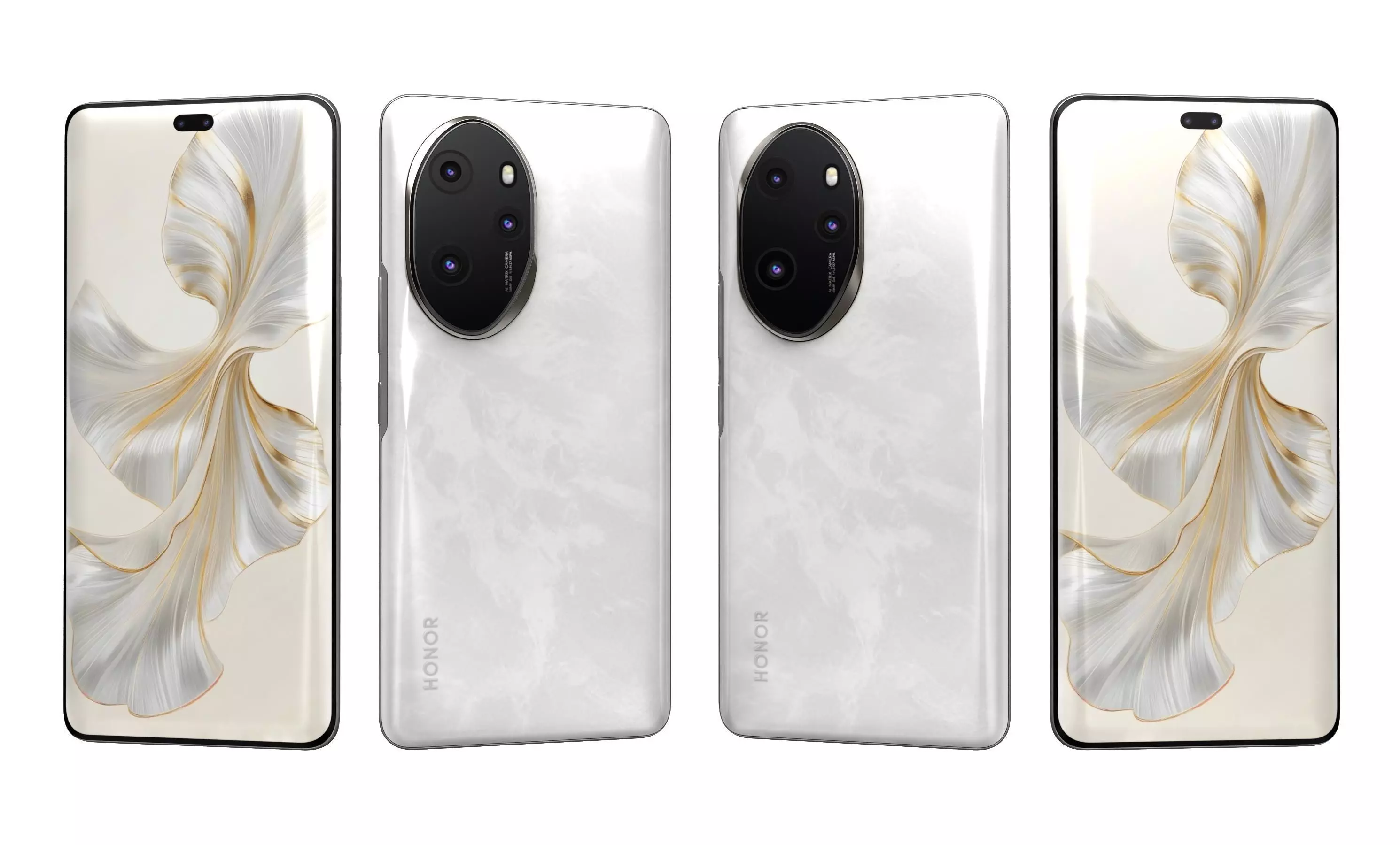 Honor 100 Pro White High Poly  3D model_25