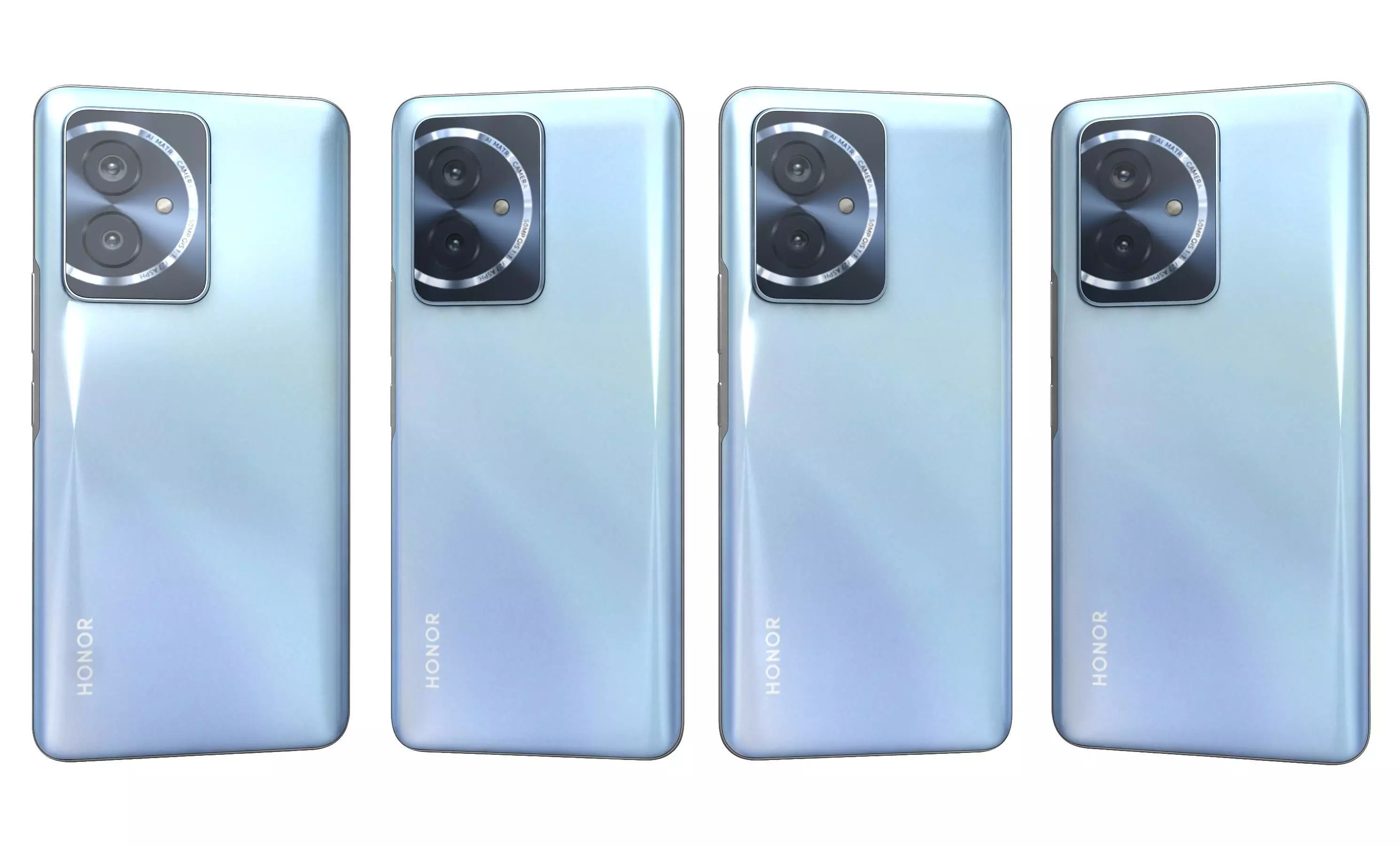 Honor 100 Blue High Poly 3D model_24