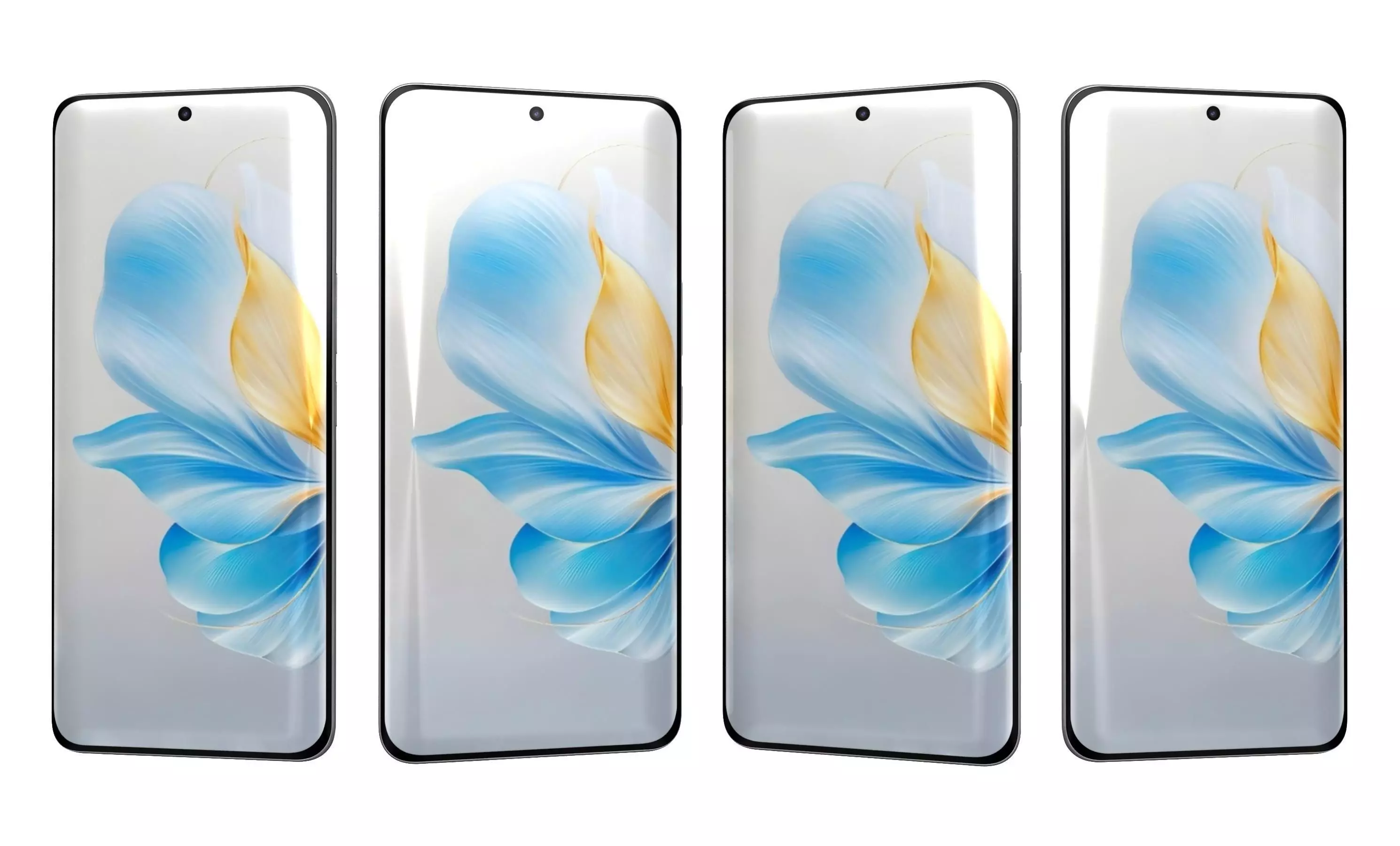 Honor 100 Blue High Poly 3D model_28