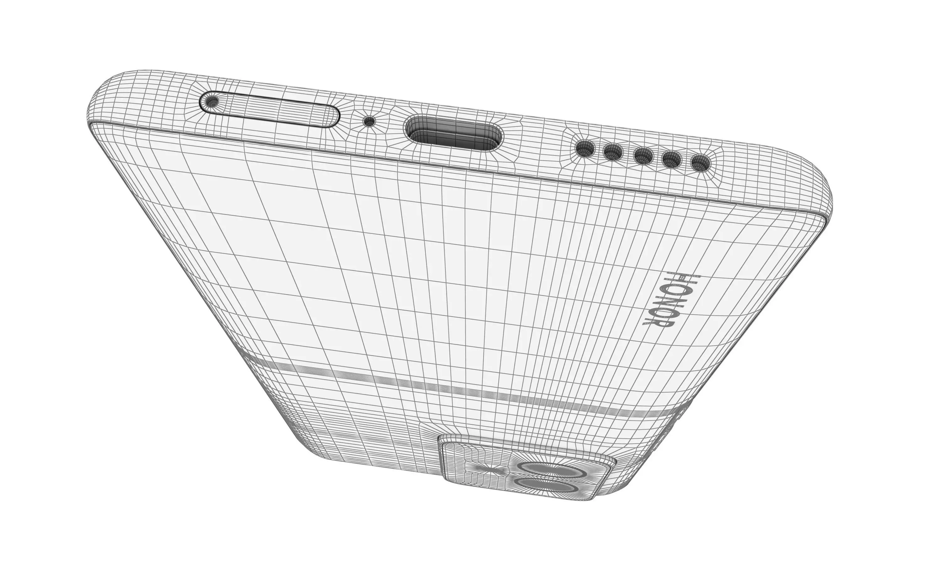 Honor 100 Blue High Poly 3D model_16