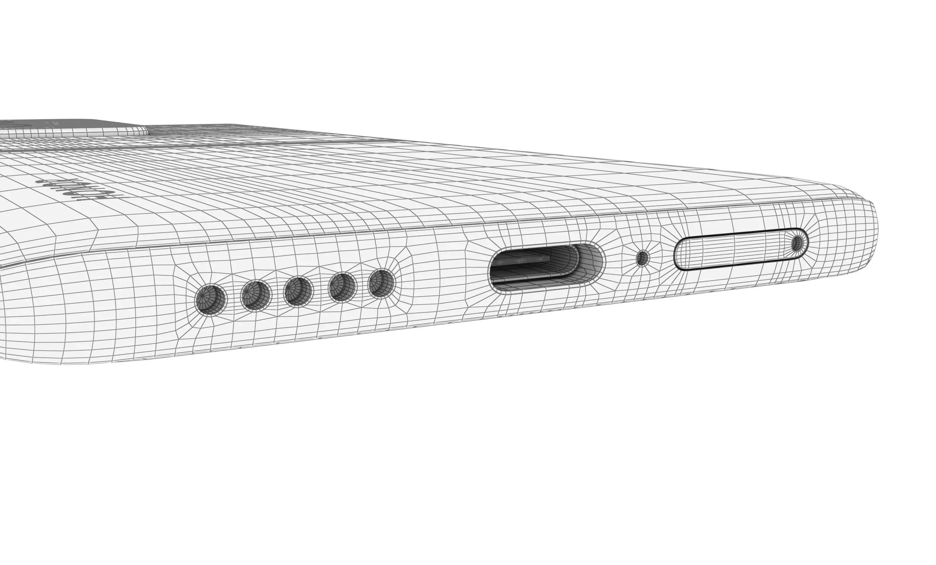 Honor 100 Blue High Poly 3D model_23