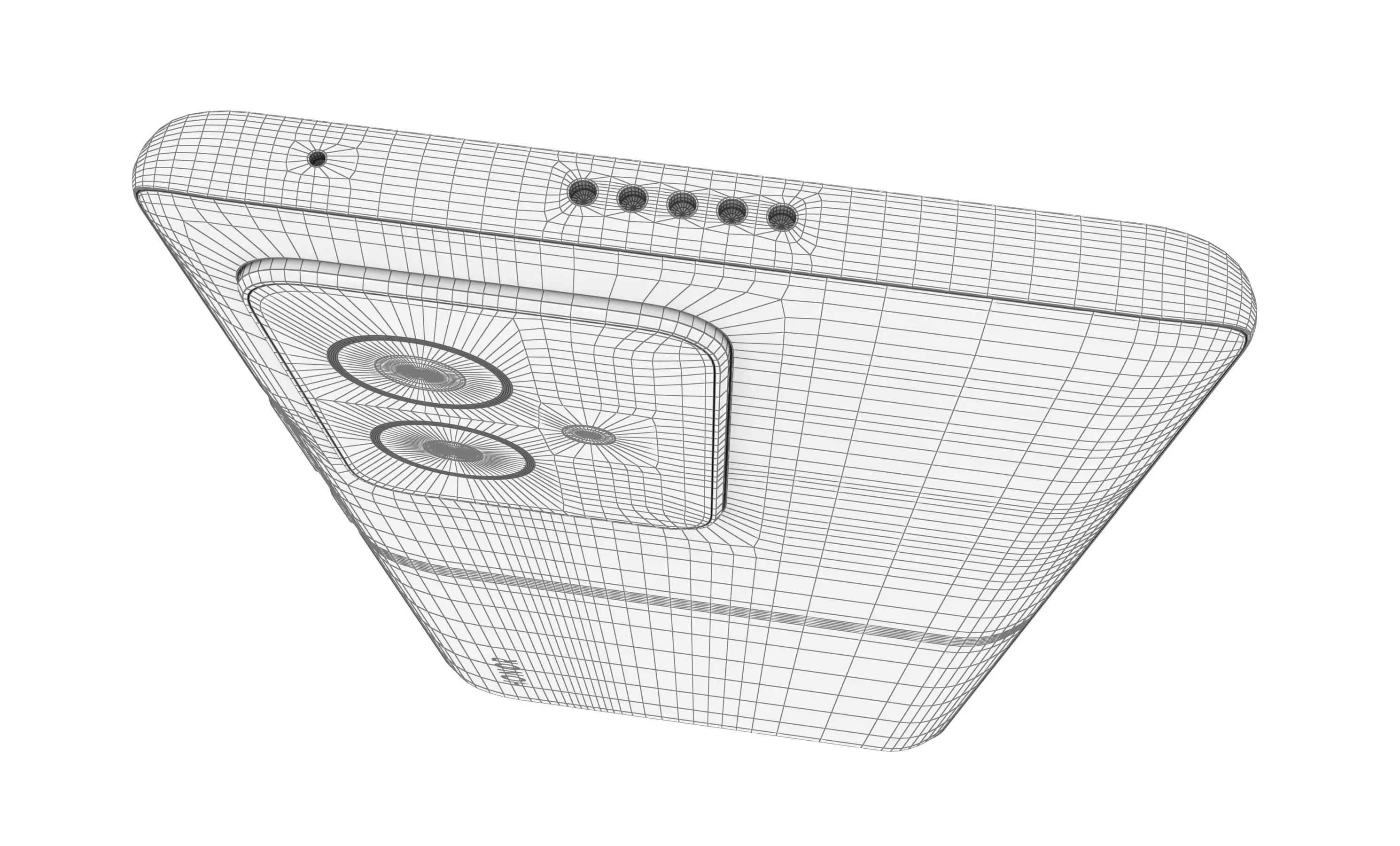 Honor 100 Blue High Poly 3D model_14