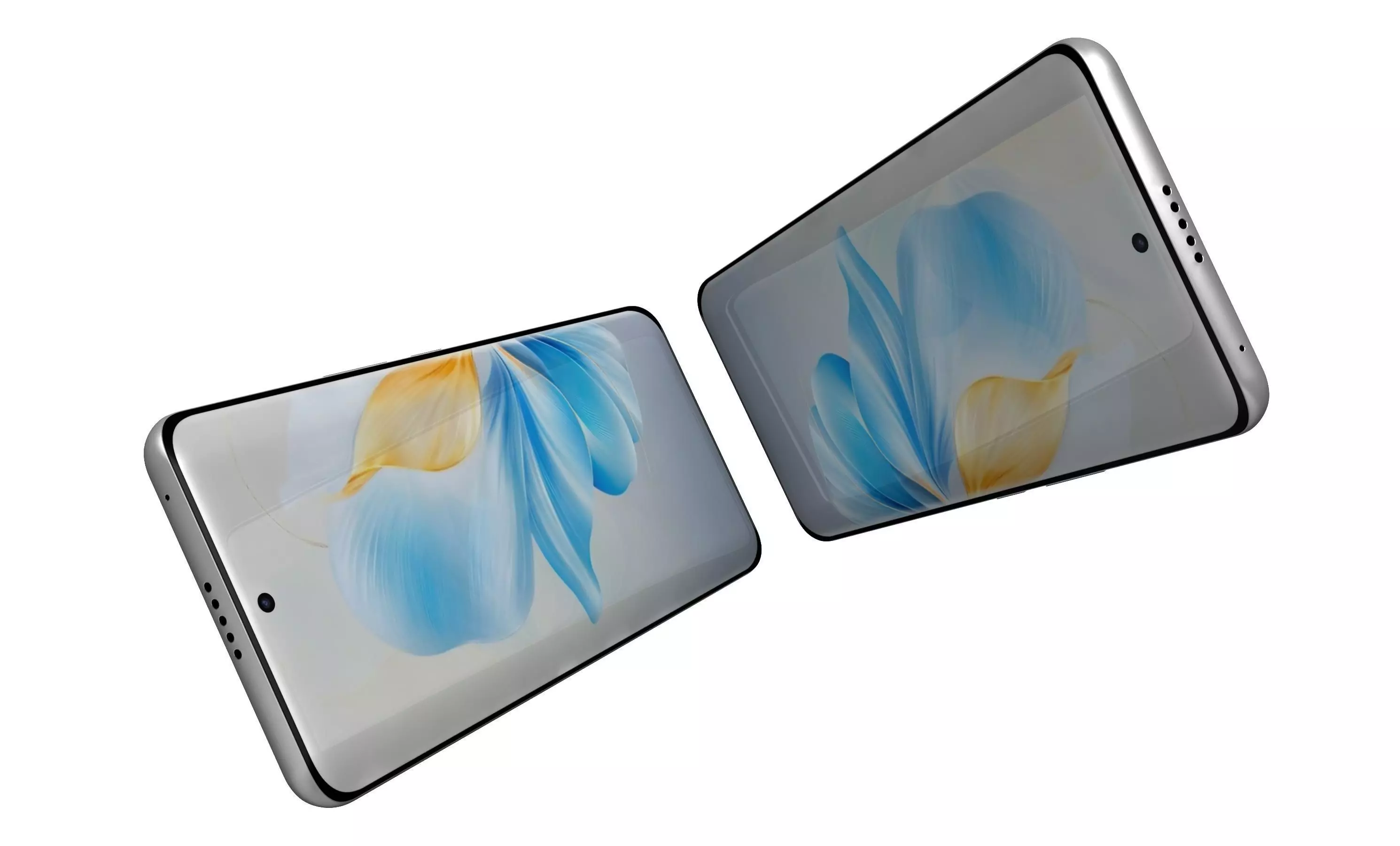 Honor 100 Blue High Poly 3D model_3