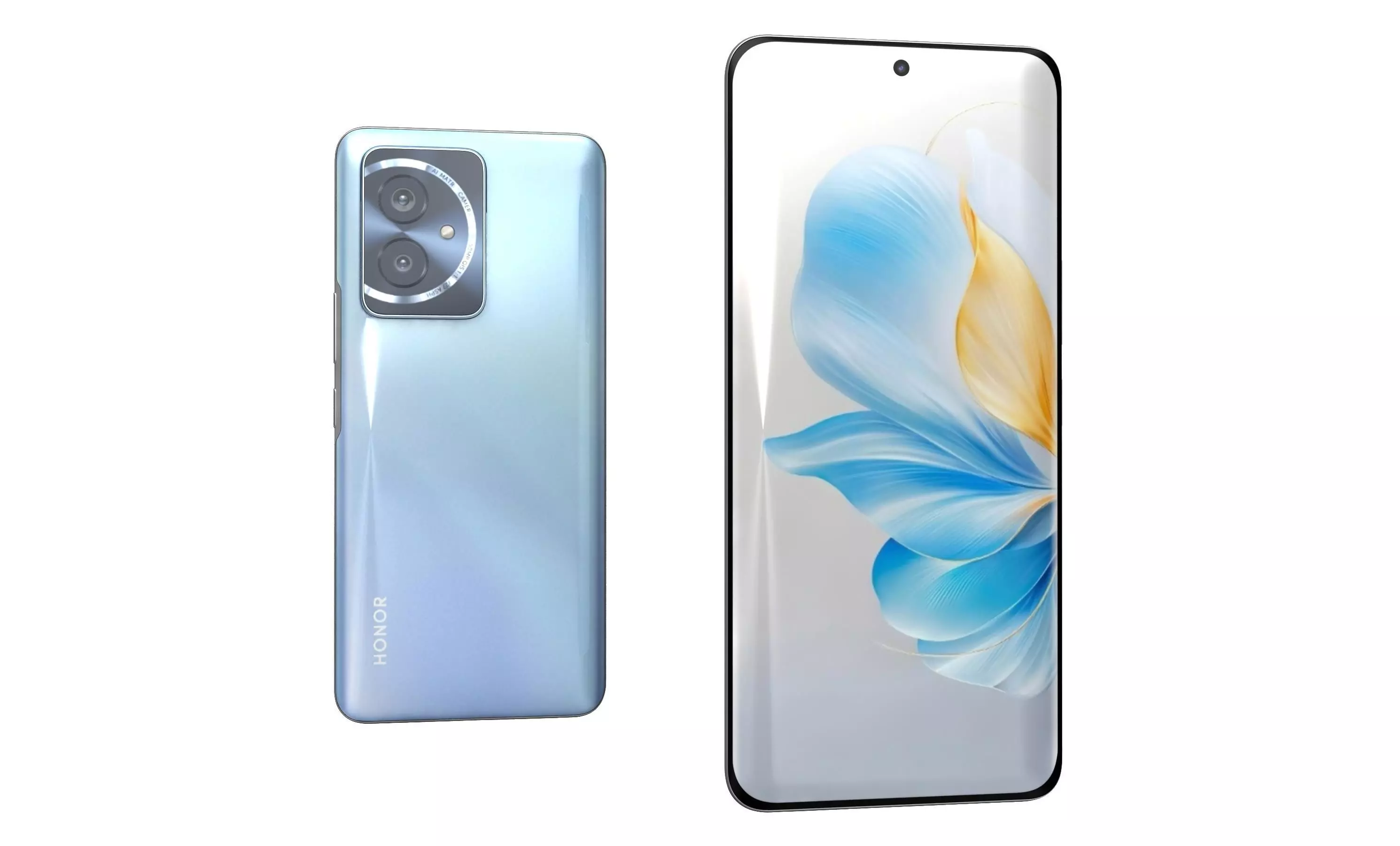 Honor 100 Blue High Poly 3D model_29