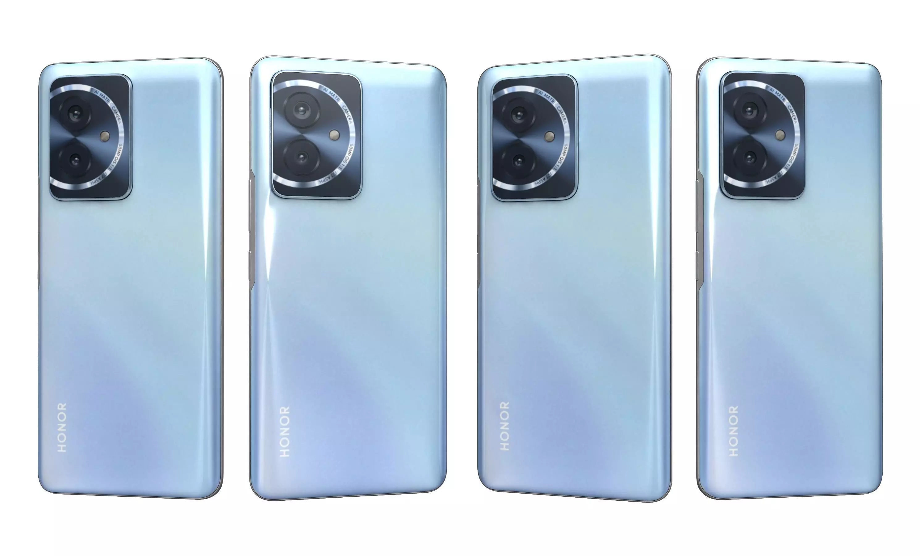 Honor 100 Blue High Poly 3D model_26