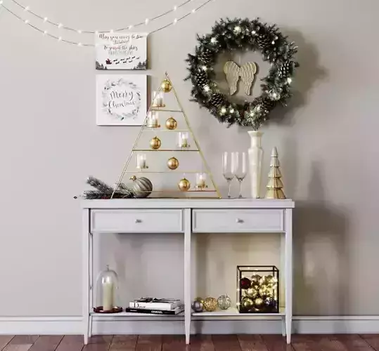 Christmas decor set  3D model | 3D model - 3D model önizlemesi