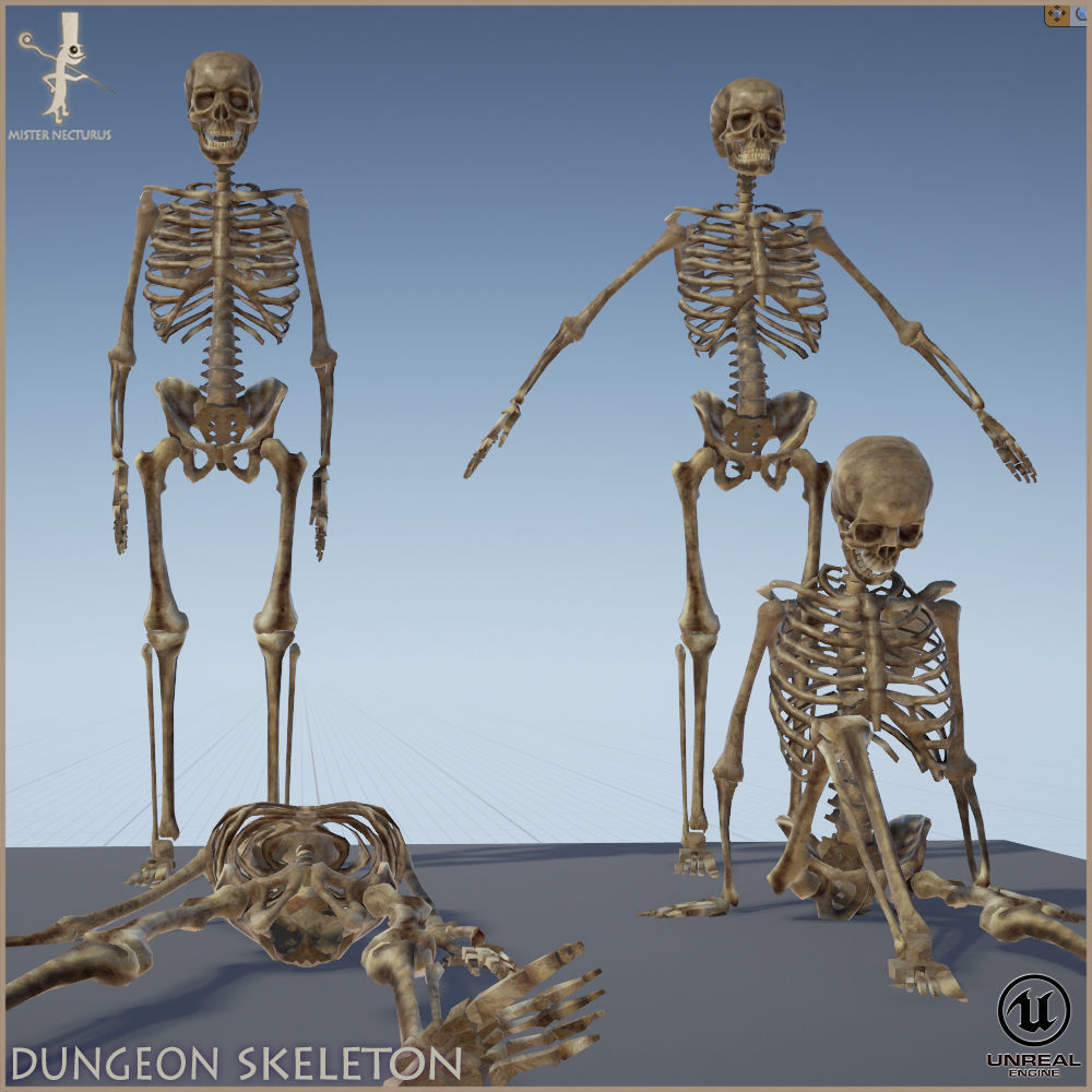 ARMY OF SKELETONS Low-poly 3D model_11