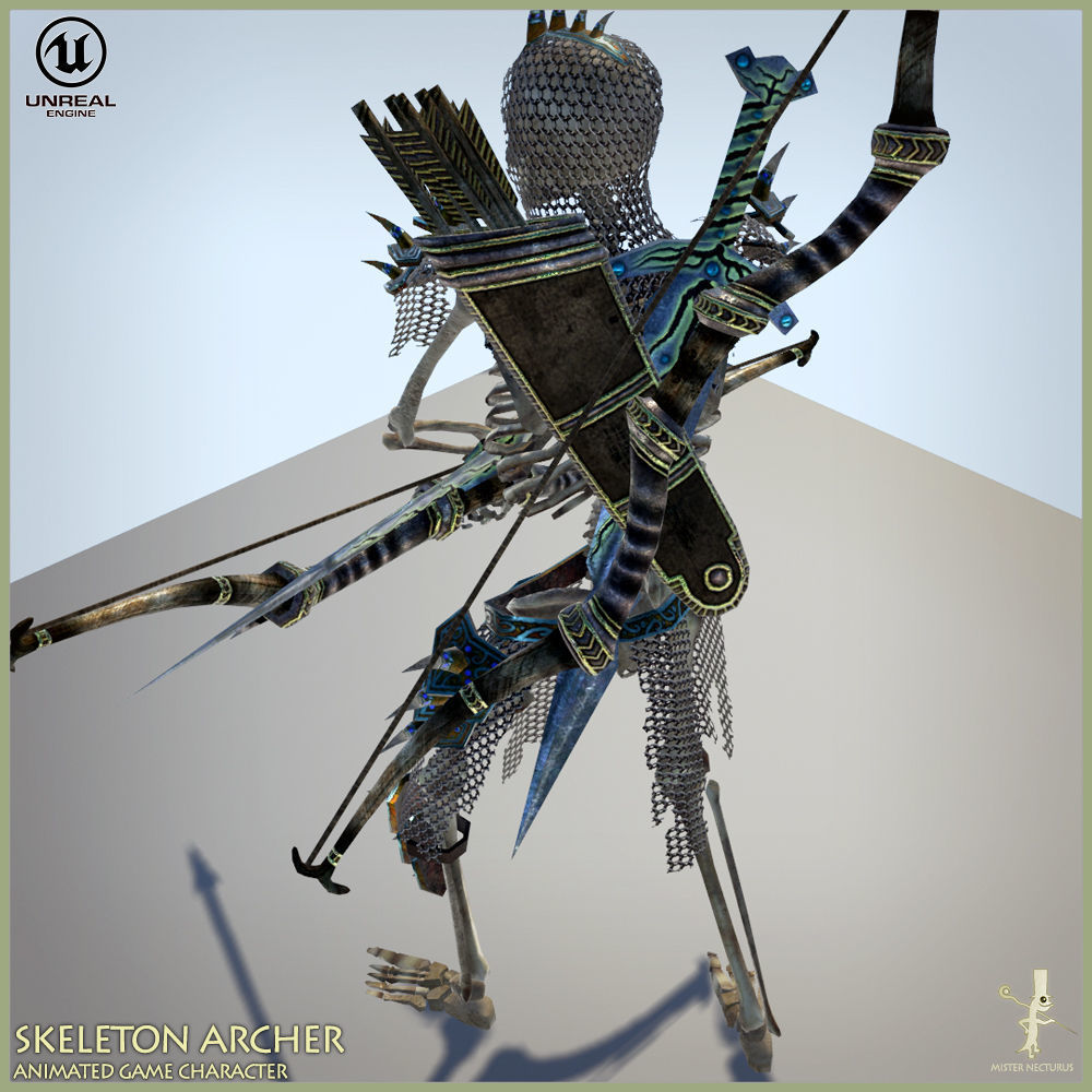 ARMY OF SKELETONS Low-poly 3D model_15