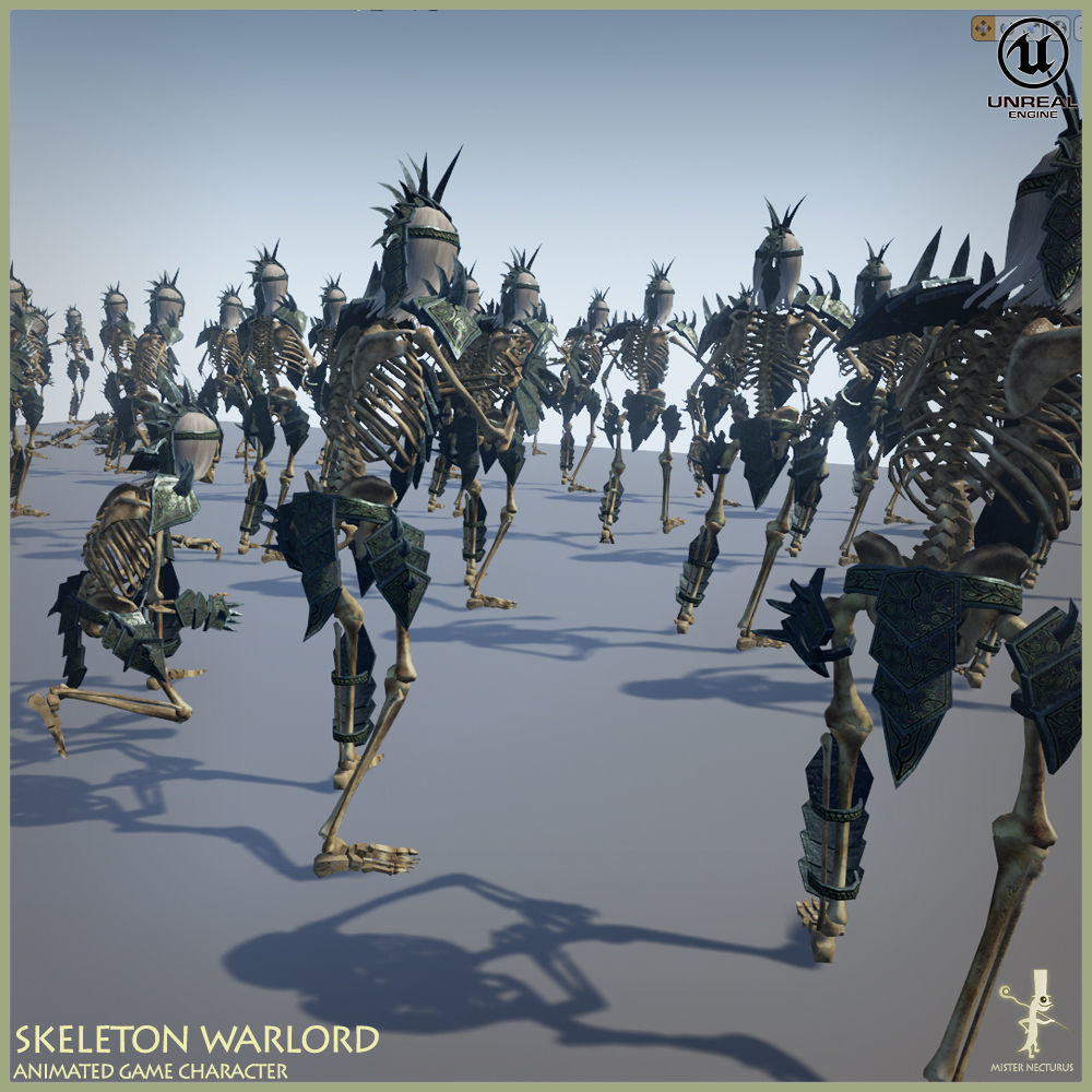 ARMY OF SKELETONS Low-poly 3D model_24