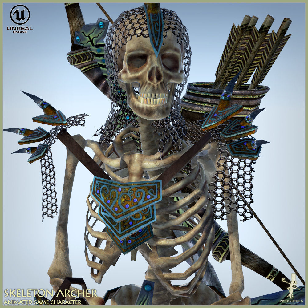 ARMY OF SKELETONS Low-poly 3D model_5