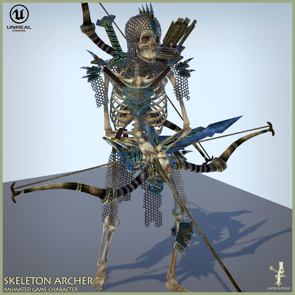 ARMY OF SKELETONS Low-poly 3D model_16