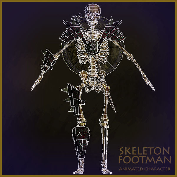 ARMY OF SKELETONS Low-poly 3D model_36