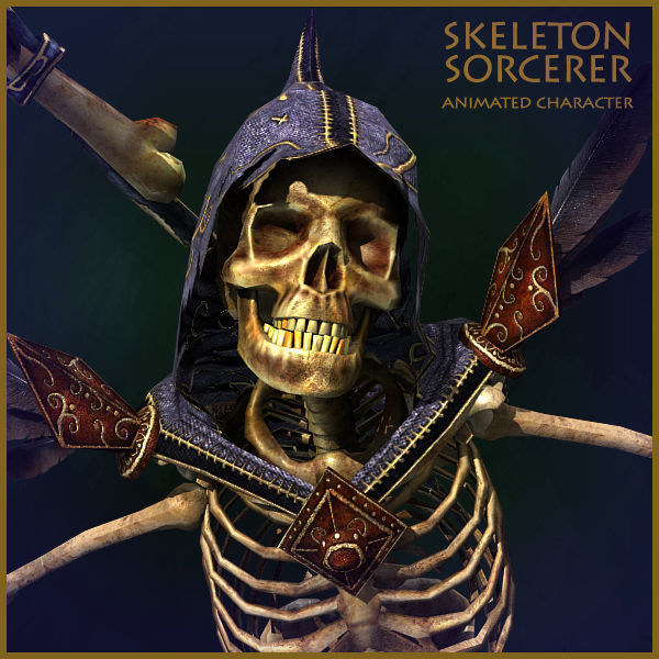 ARMY OF SKELETONS Low-poly 3D model_3
