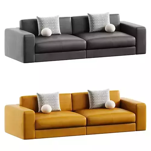sofa leonard leather 3D model