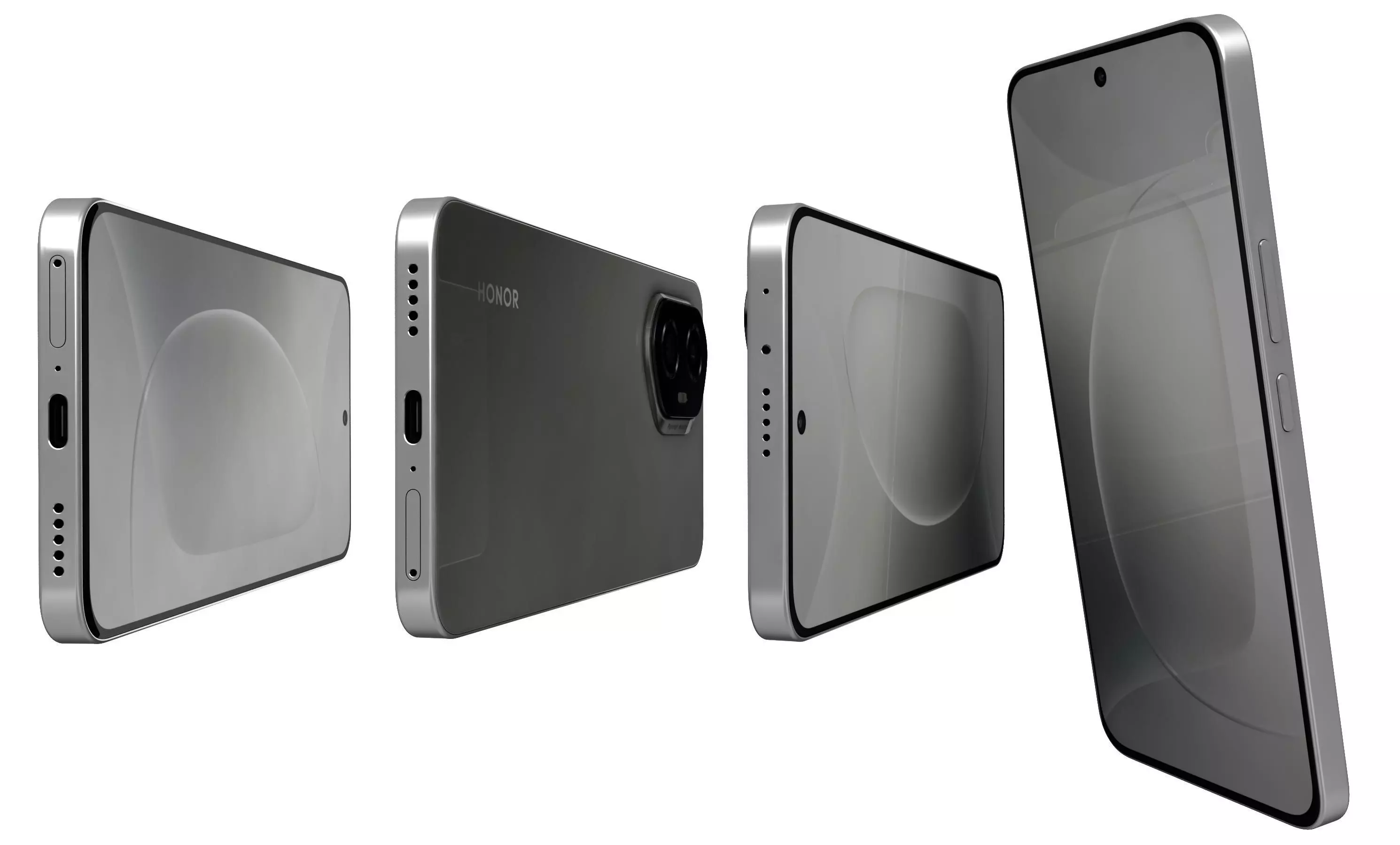 Honor 300 Gray High Poly  3D model_6