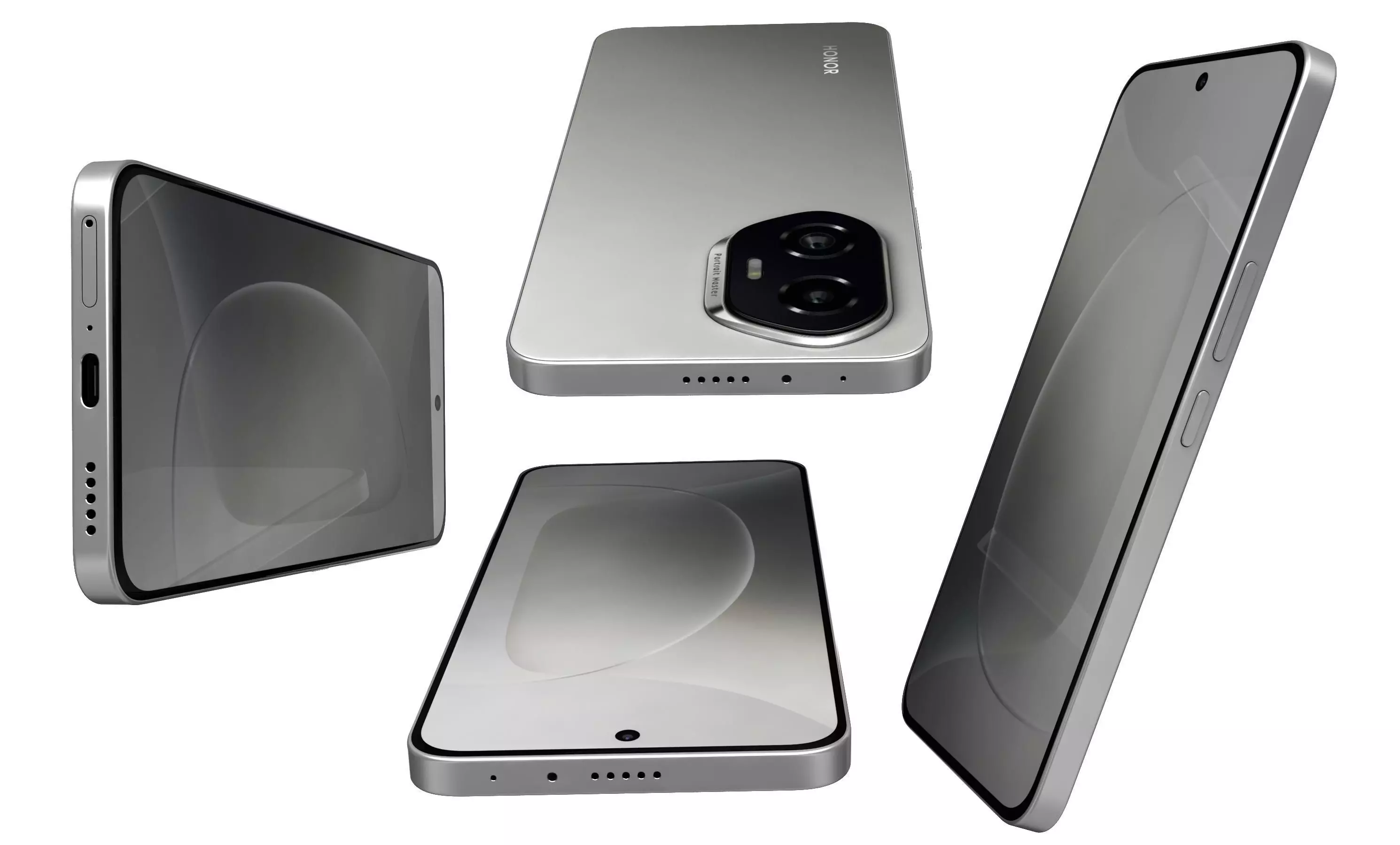 Honor 300 Gray High Poly  3D model_7