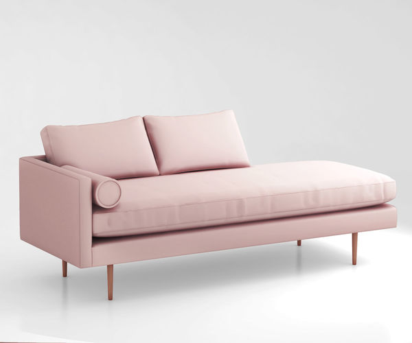 Monroe Mid-Century Chaise Lounger by West Elm 3D model