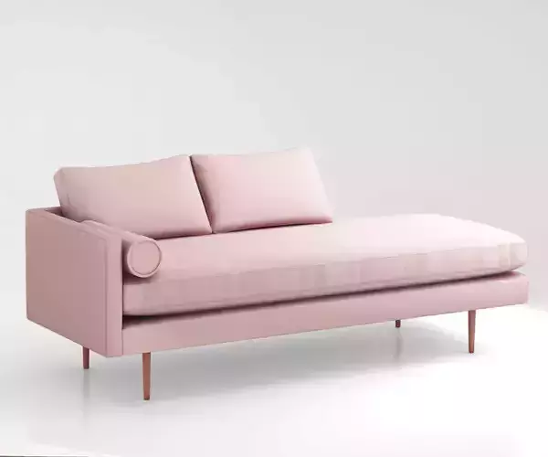 Monroe Mid-Century Chaise Lounger by West Elm 3D model