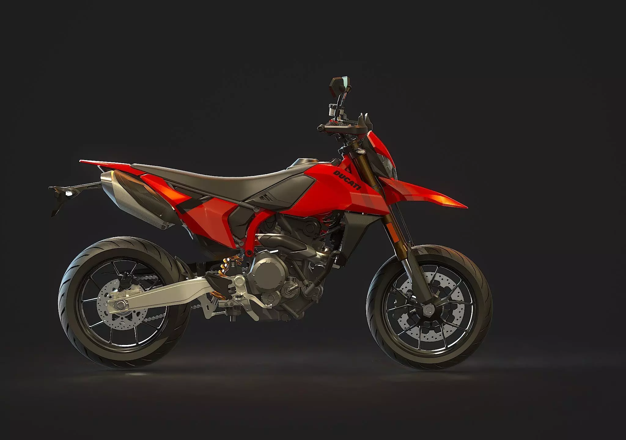 Base model Ducati Hypermotard 698 2024 3D model_5