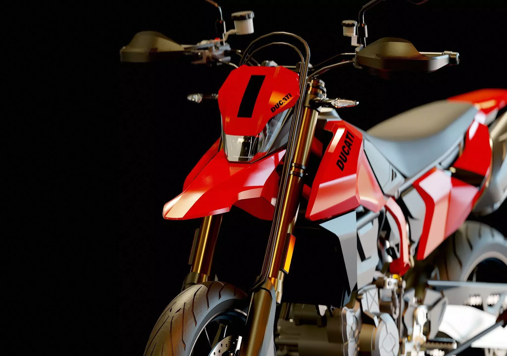Base model Ducati Hypermotard 698 2024 3D model_10