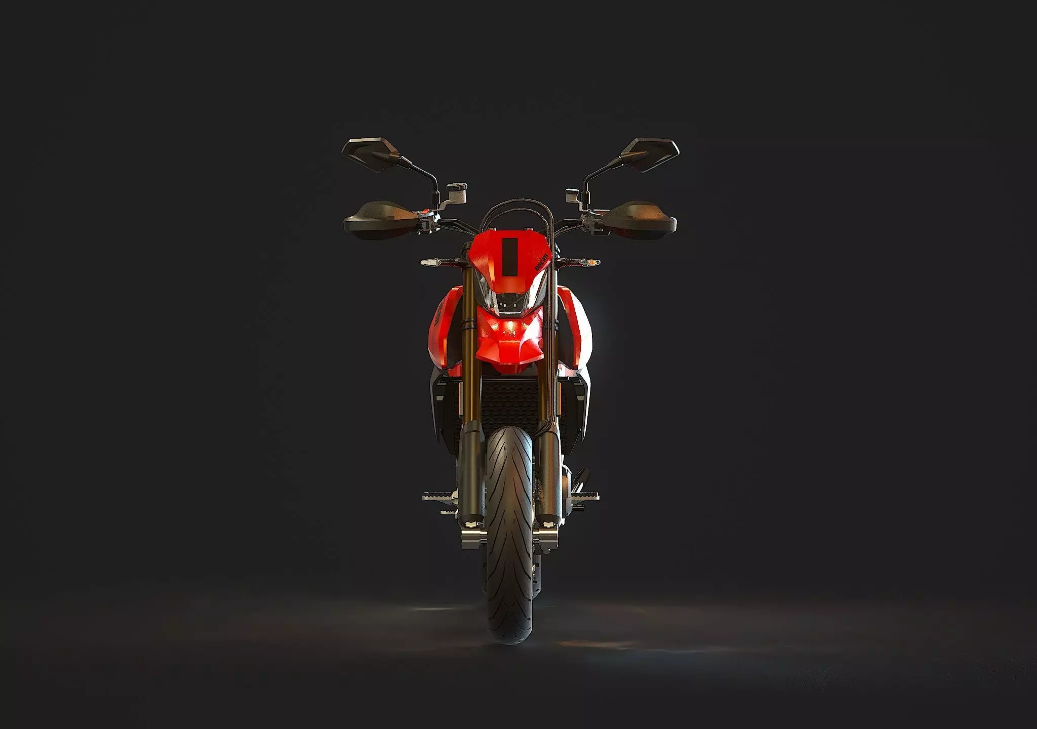 Base model Ducati Hypermotard 698 2024 3D model_6