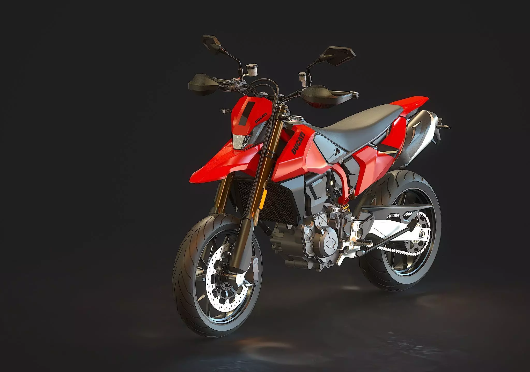 Base model Ducati Hypermotard 698 2024 3D model_0