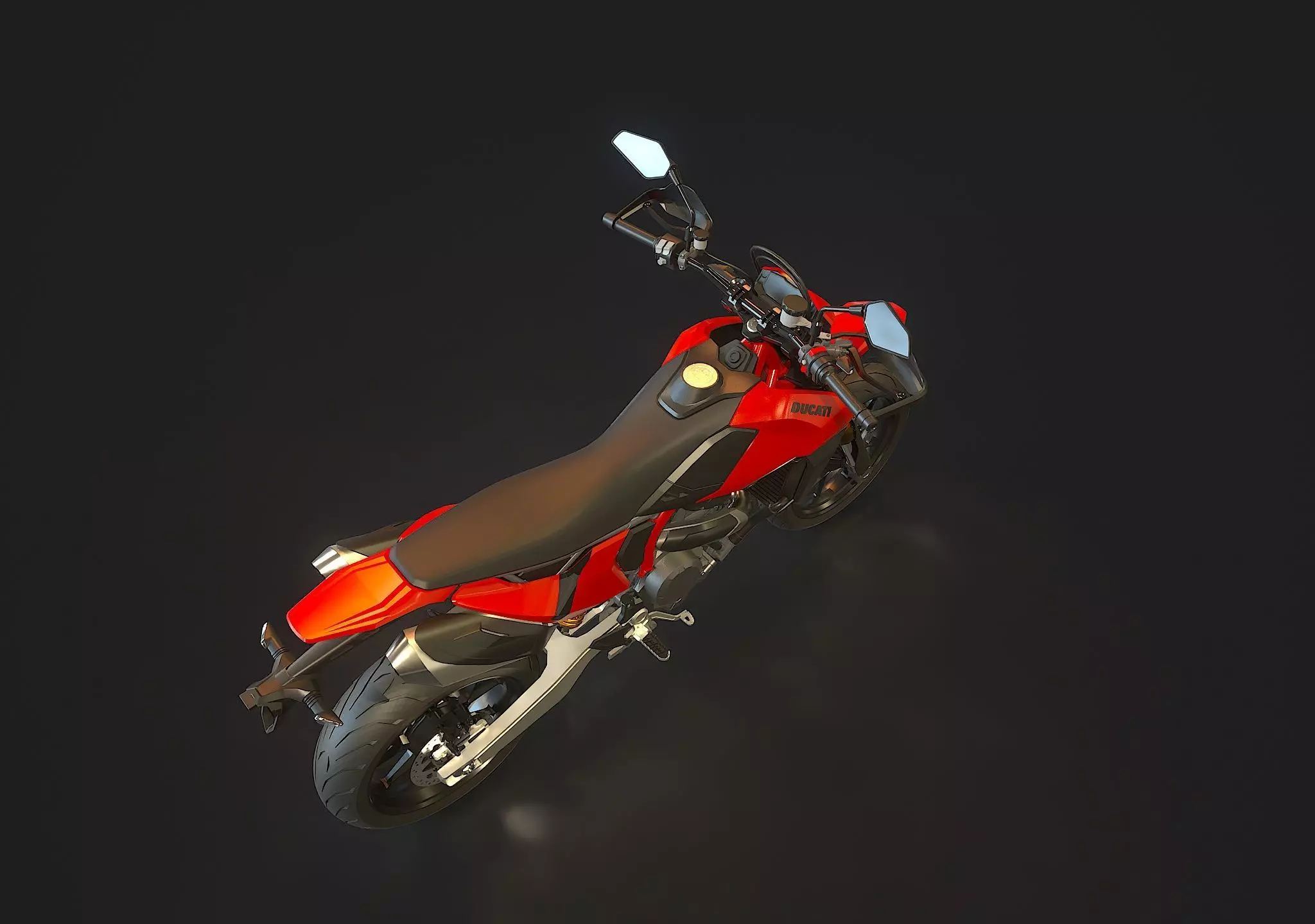 Base model Ducati Hypermotard 698 2024 3D model_4