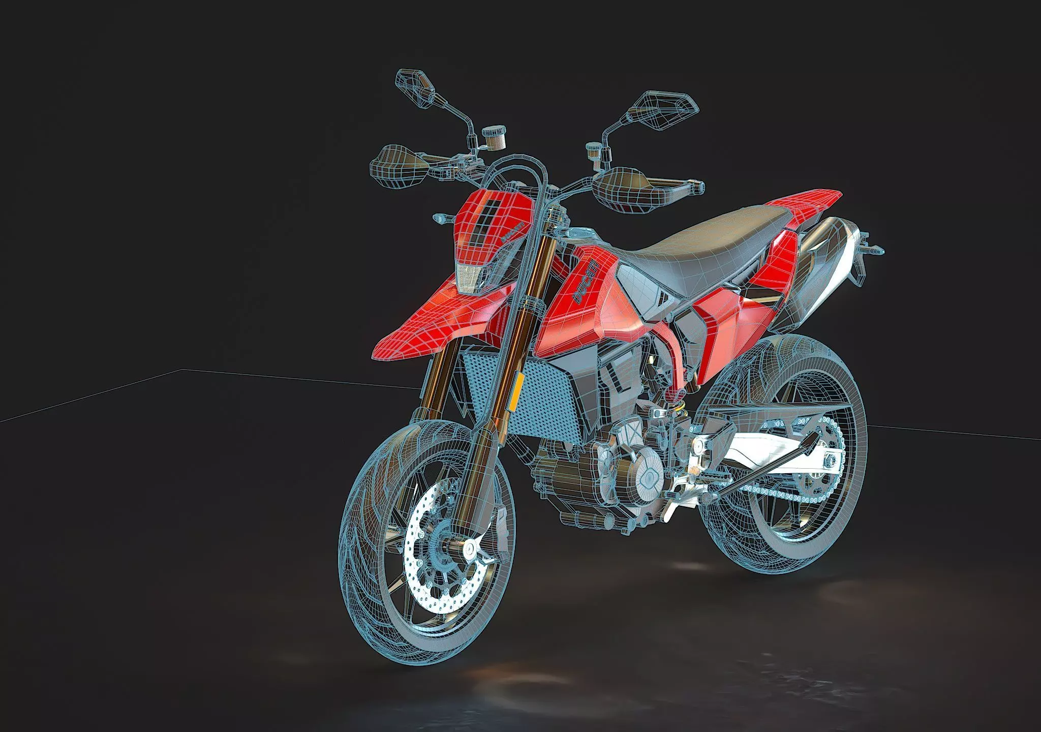 Base model Ducati Hypermotard 698 2024 3D model_13