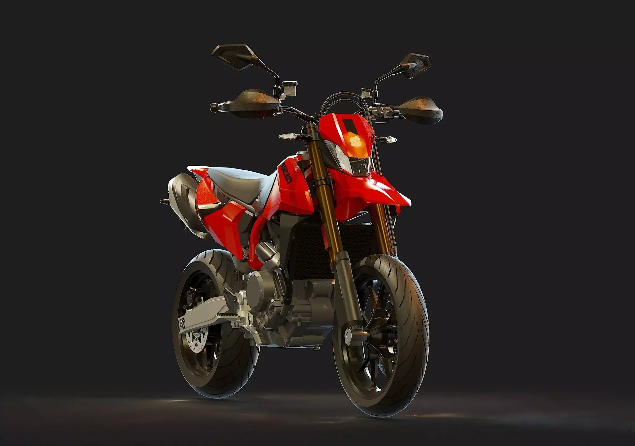 Base model Ducati Hypermotard 698 2024 3D model_8