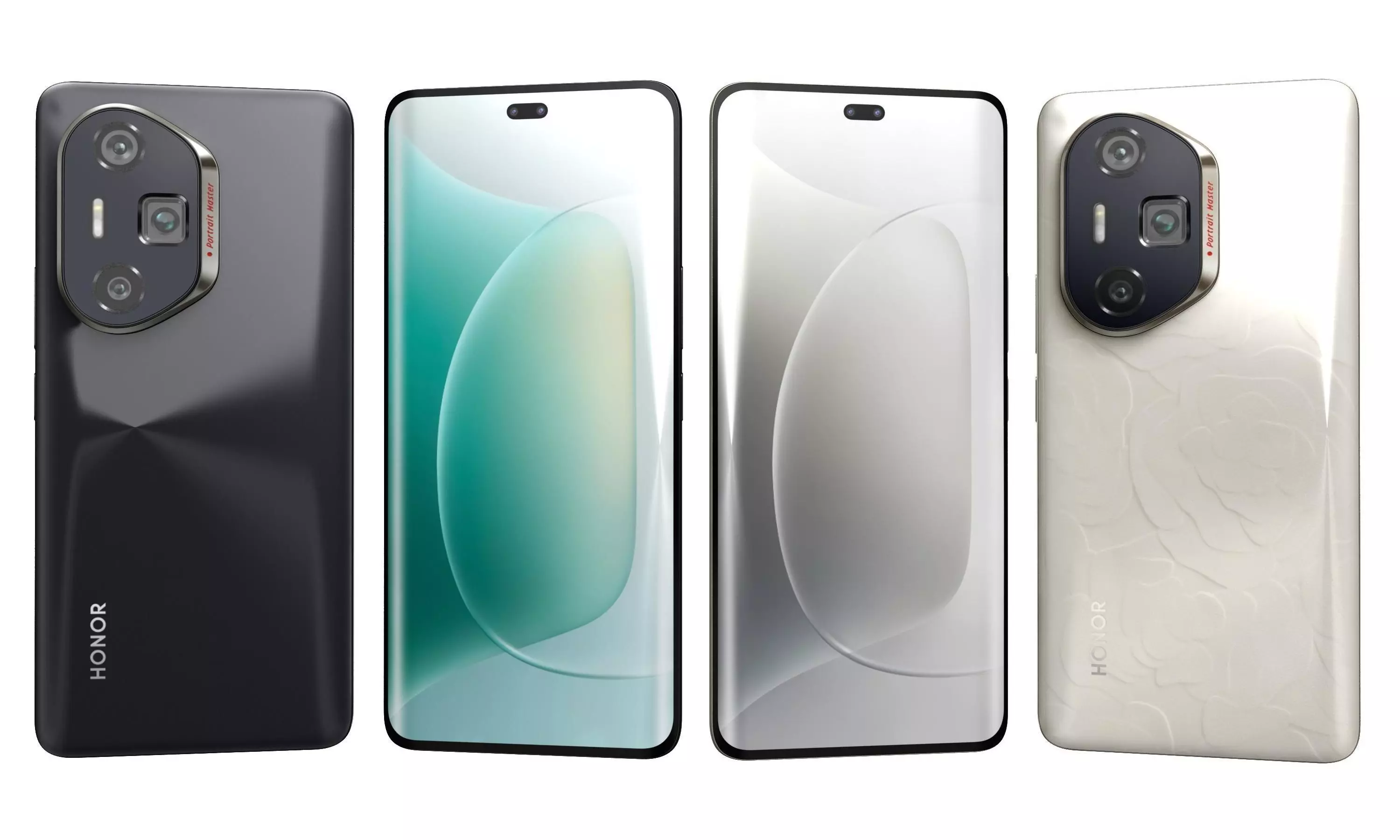 Honor 300 Ultra Camellia White And Ink Rock Black High Poly 3D model