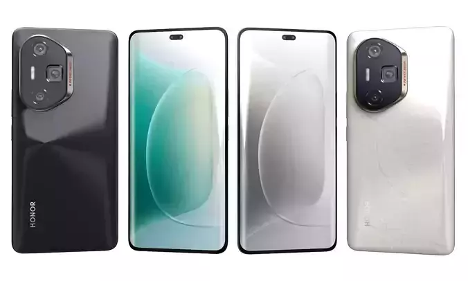 Honor 300 Ultra Camellia White And Ink Rock Black High Poly 