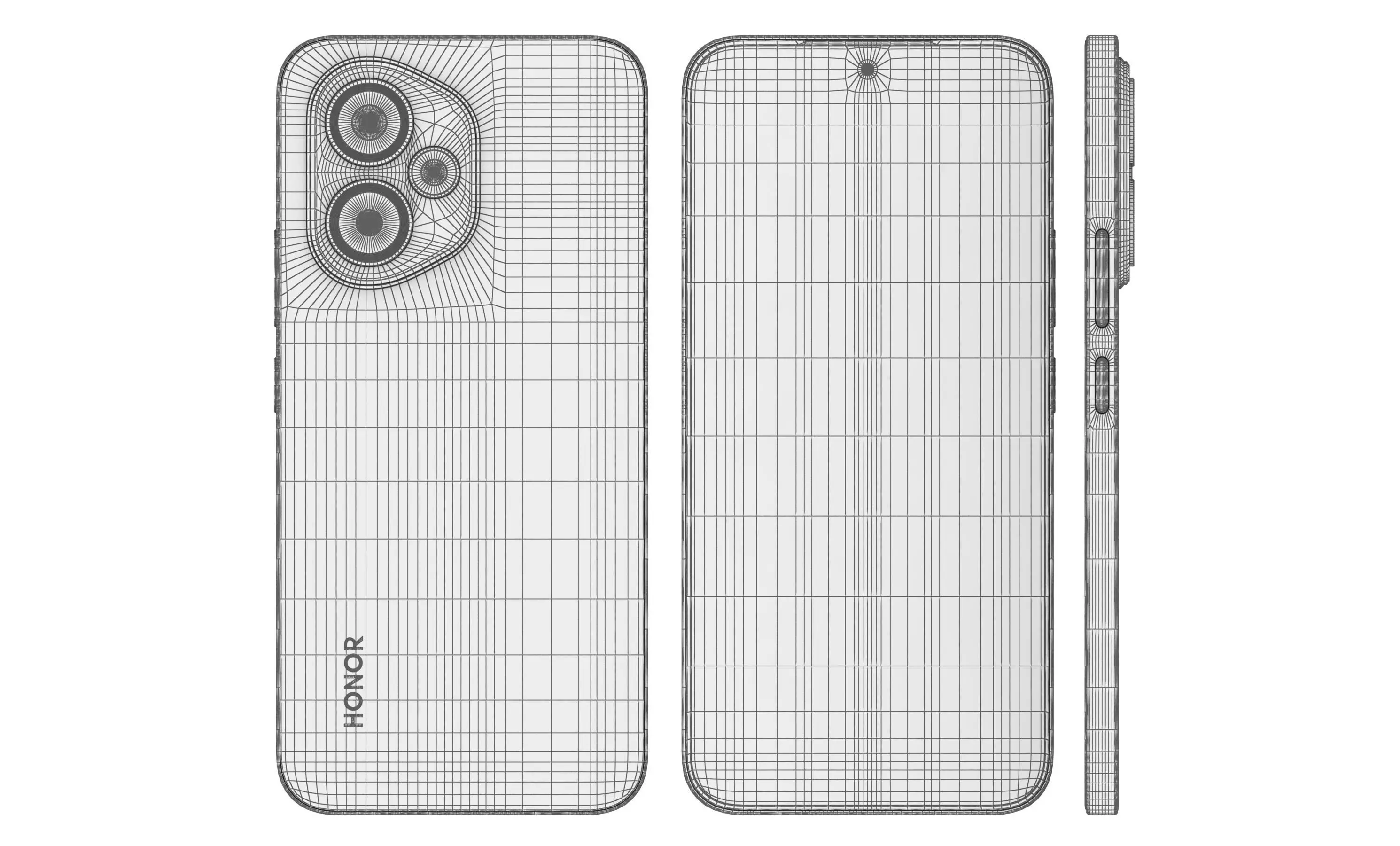 Honor 400 All Colors High Poly  3D model_9