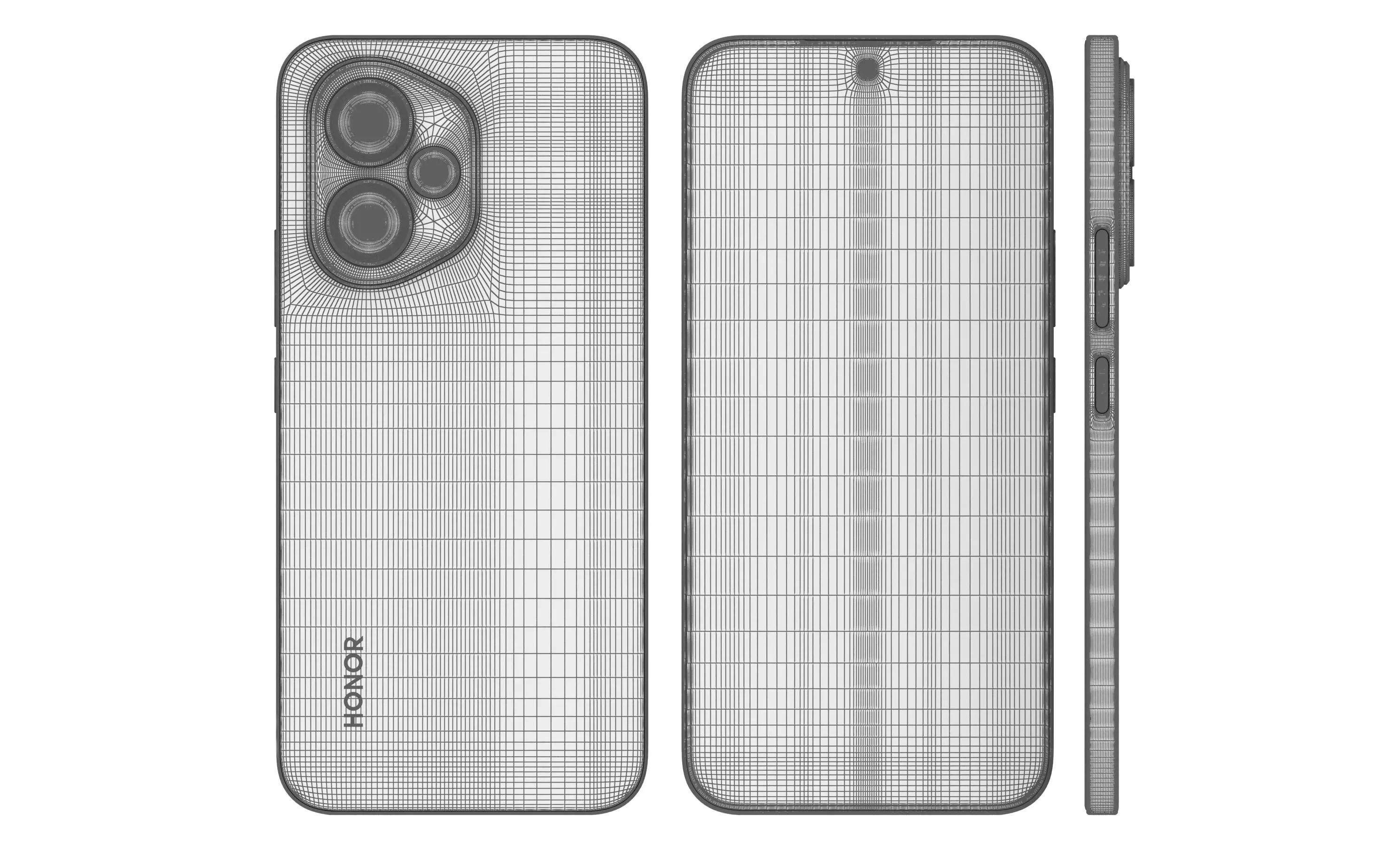 Honor 400 All Colors High Poly  3D model_10