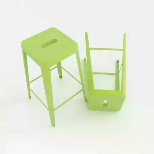 Lime green bar stool  3D model