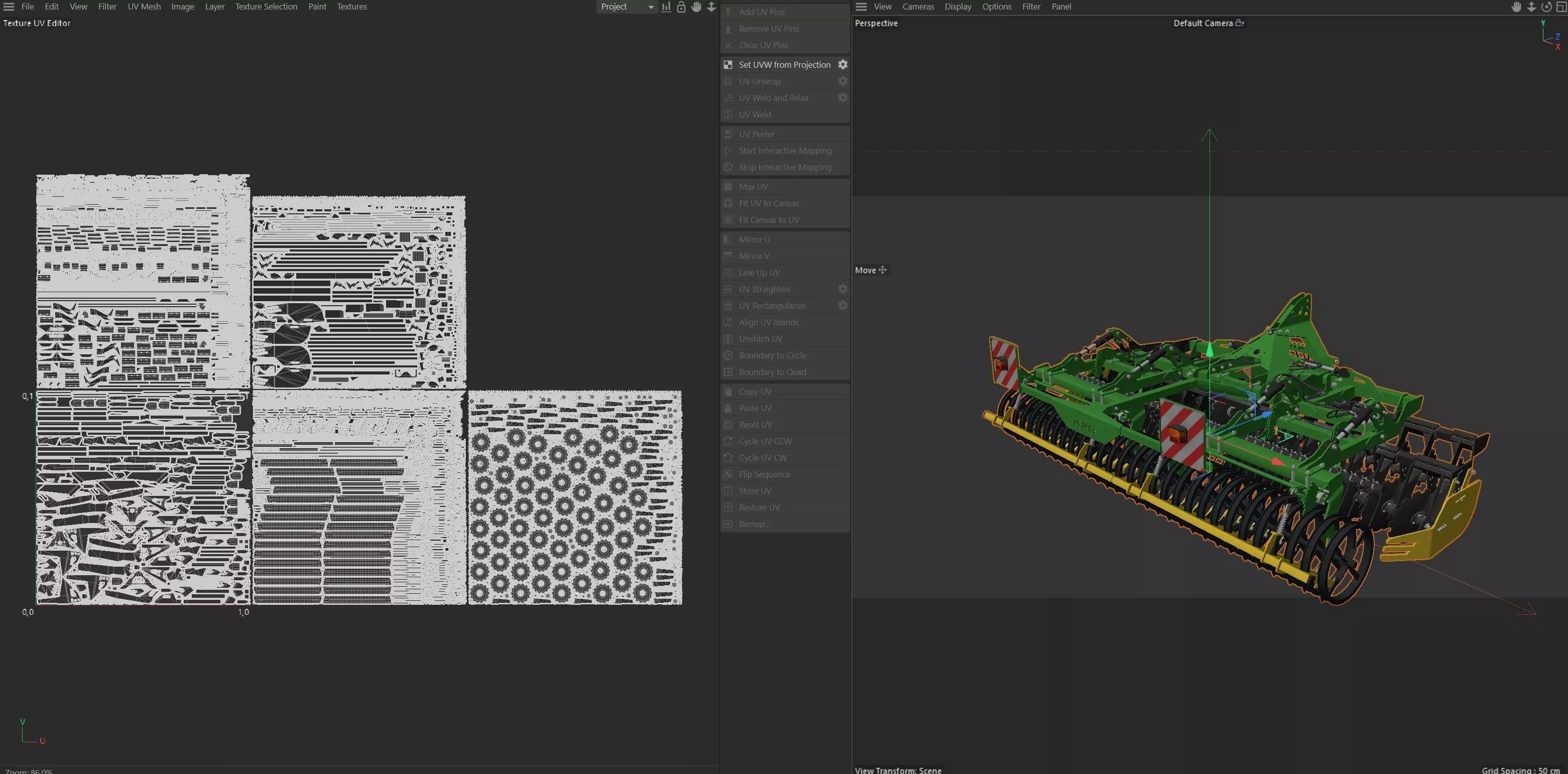 Kerner Helix H450 Trailed Disc harrow Low-poly 3D model_12