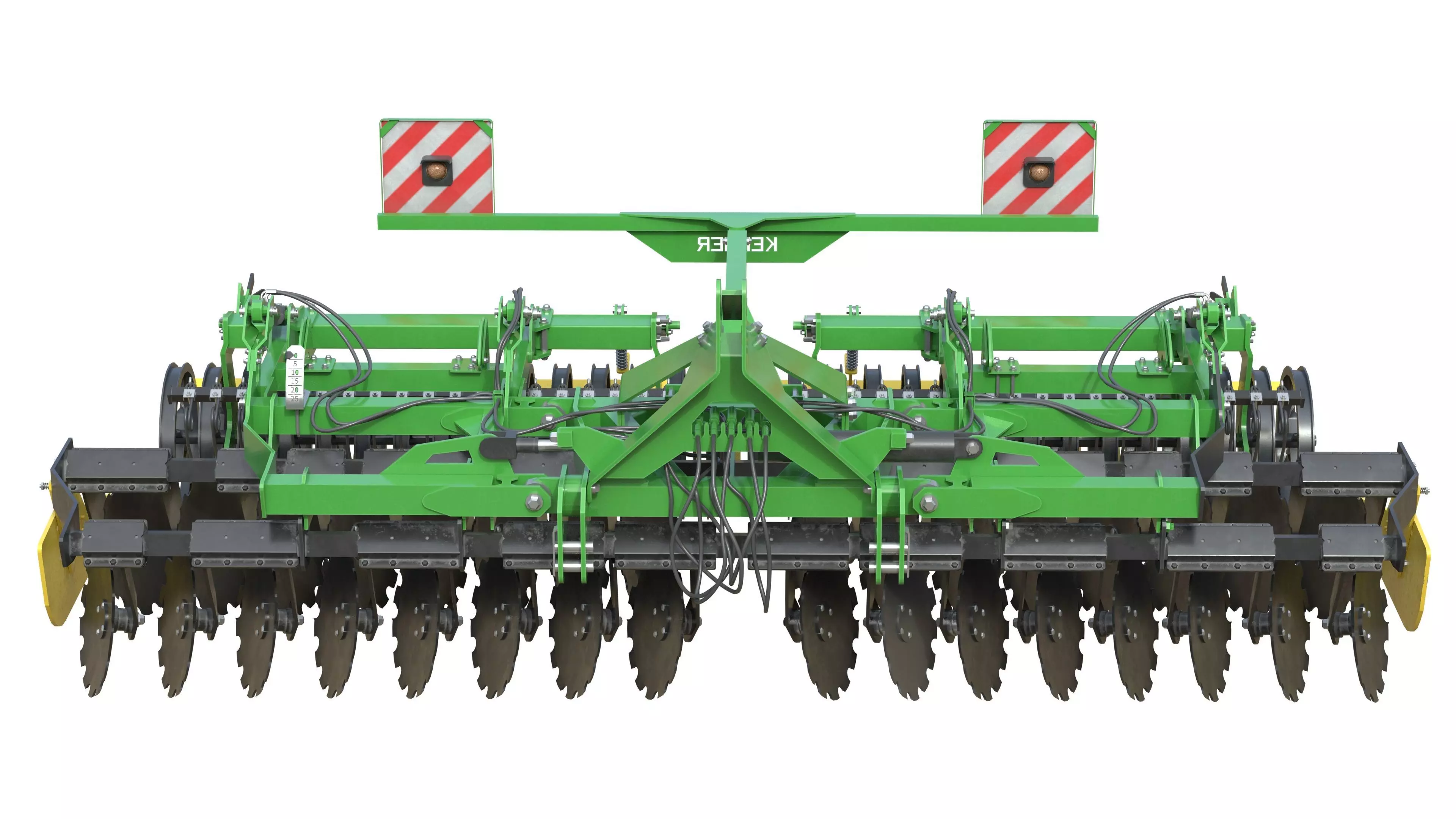 Kerner Helix H450 Trailed Disc harrow Low-poly 3D model_5