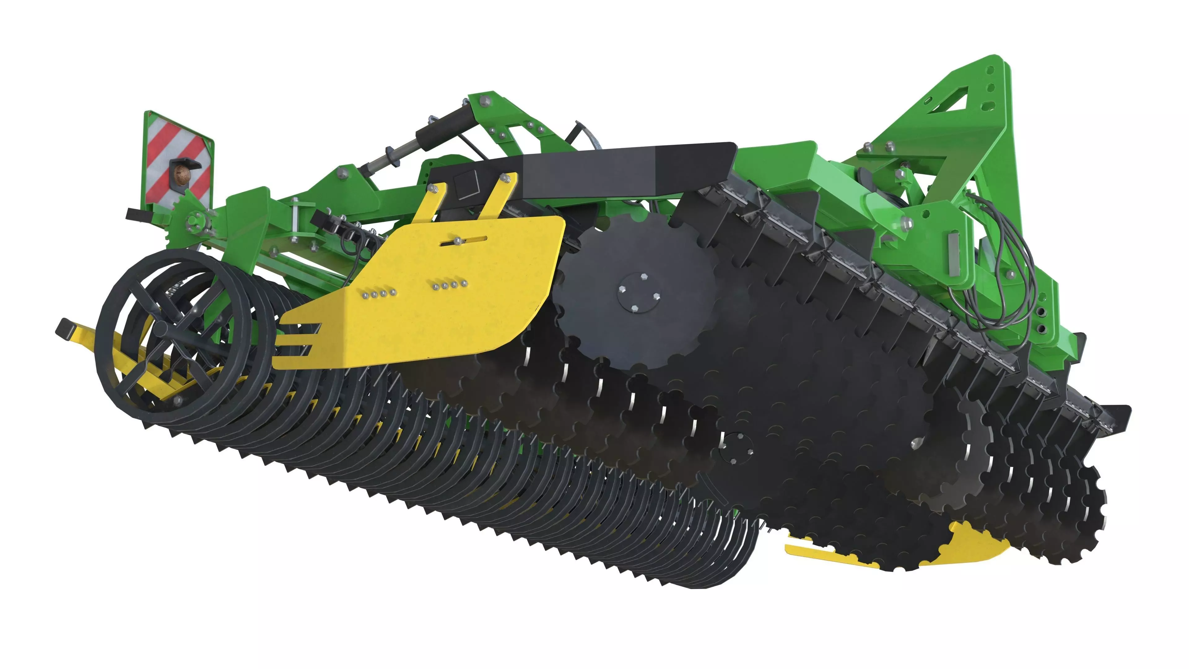 Kerner Helix H450 Trailed Disc harrow Low-poly 3D model_10