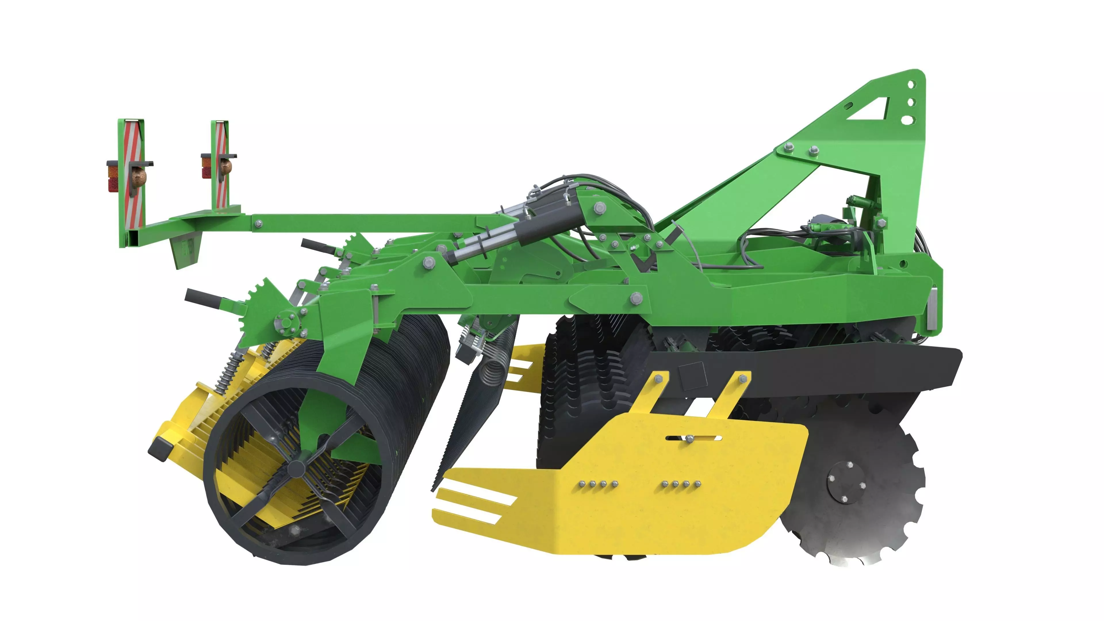 Kerner Helix H450 Trailed Disc harrow Low-poly 3D model_4