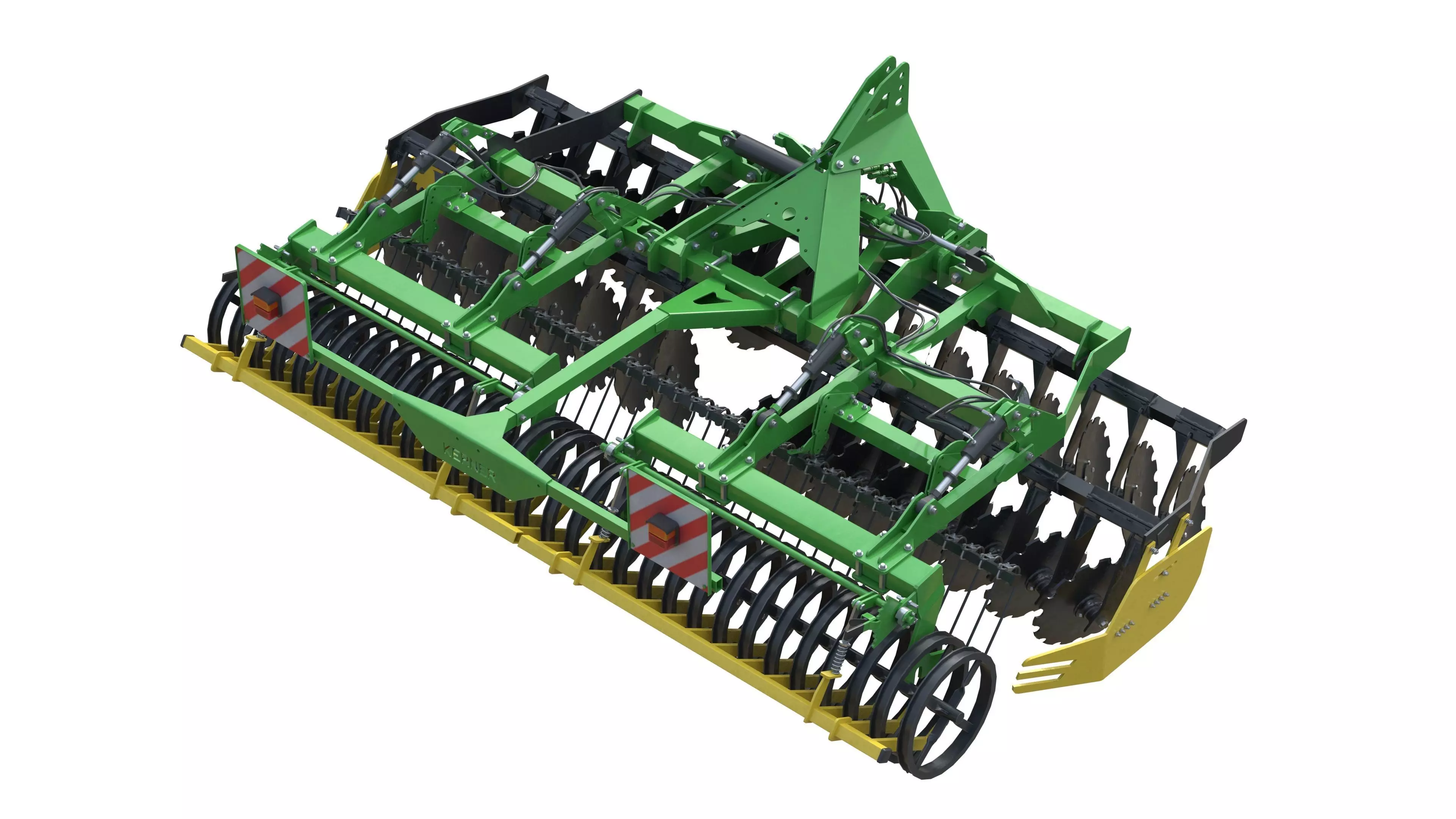 Kerner Helix H450 Trailed Disc harrow Low-poly 3D model_3