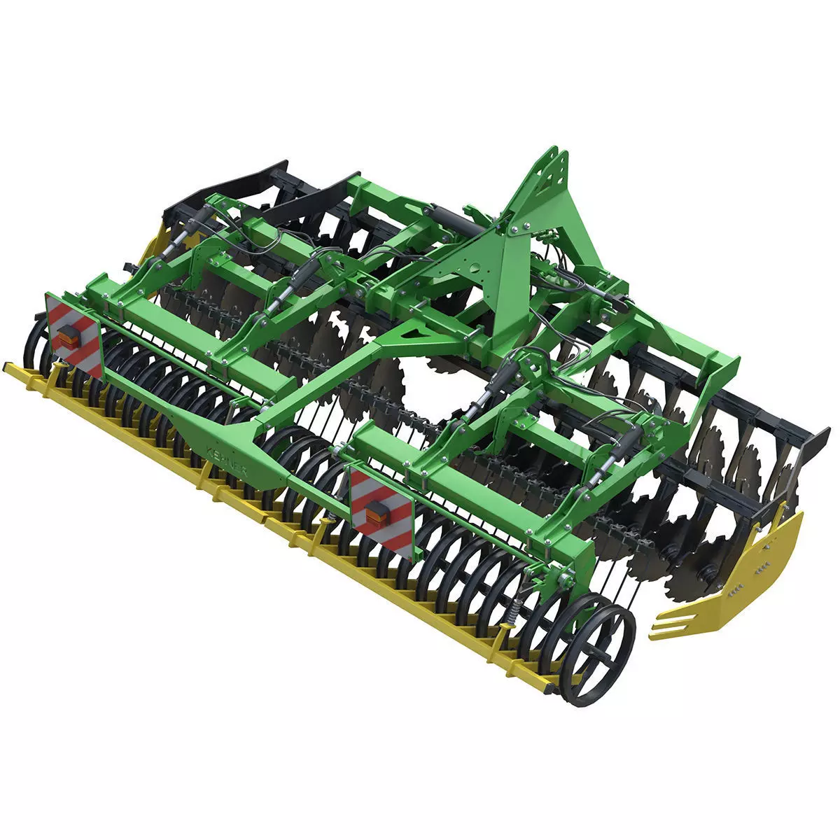 Kerner Helix H450 Trailed Disc harrow Low-poly 3D model_8