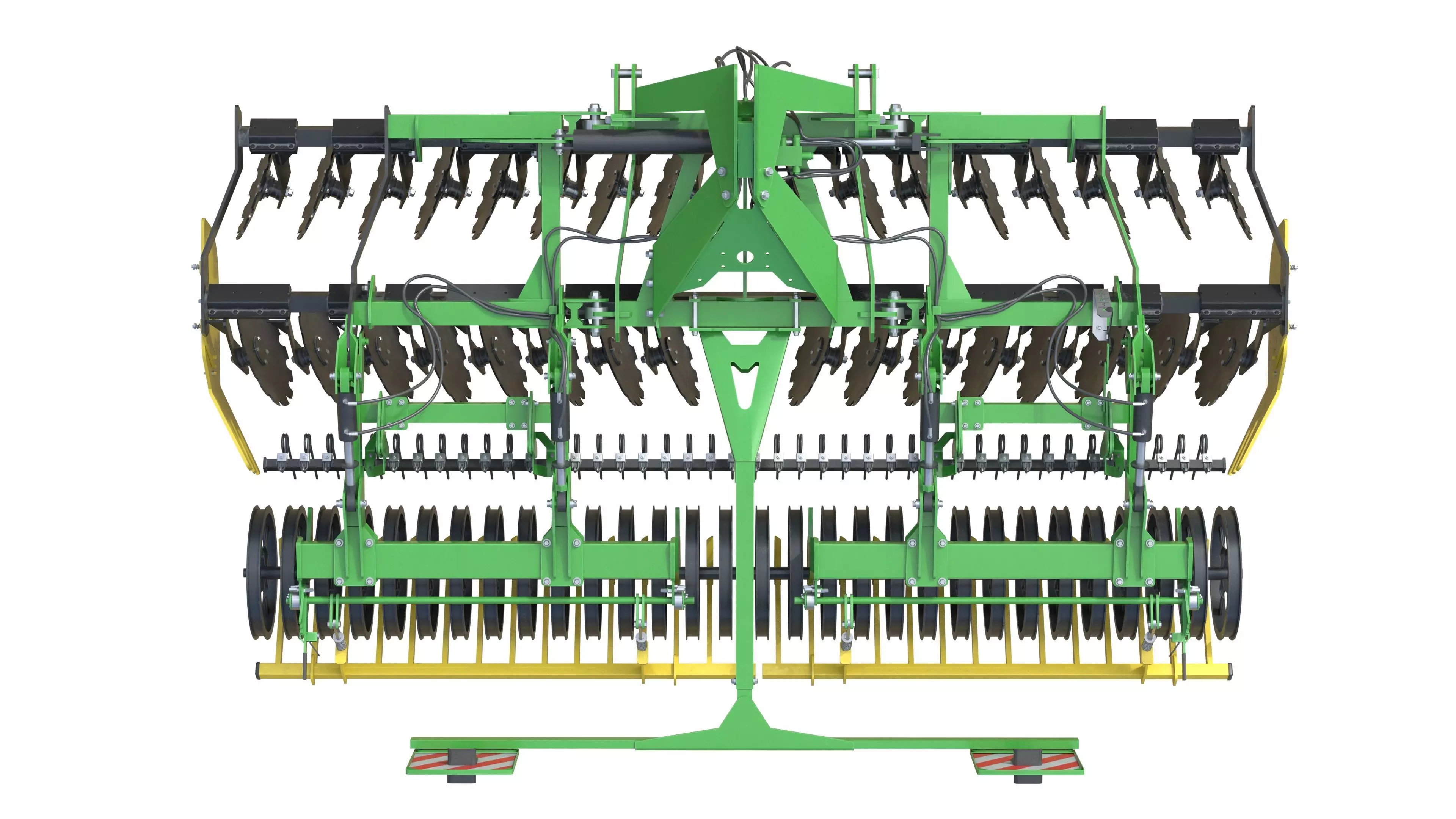 Kerner Helix H450 Trailed Disc harrow Low-poly 3D model_7
