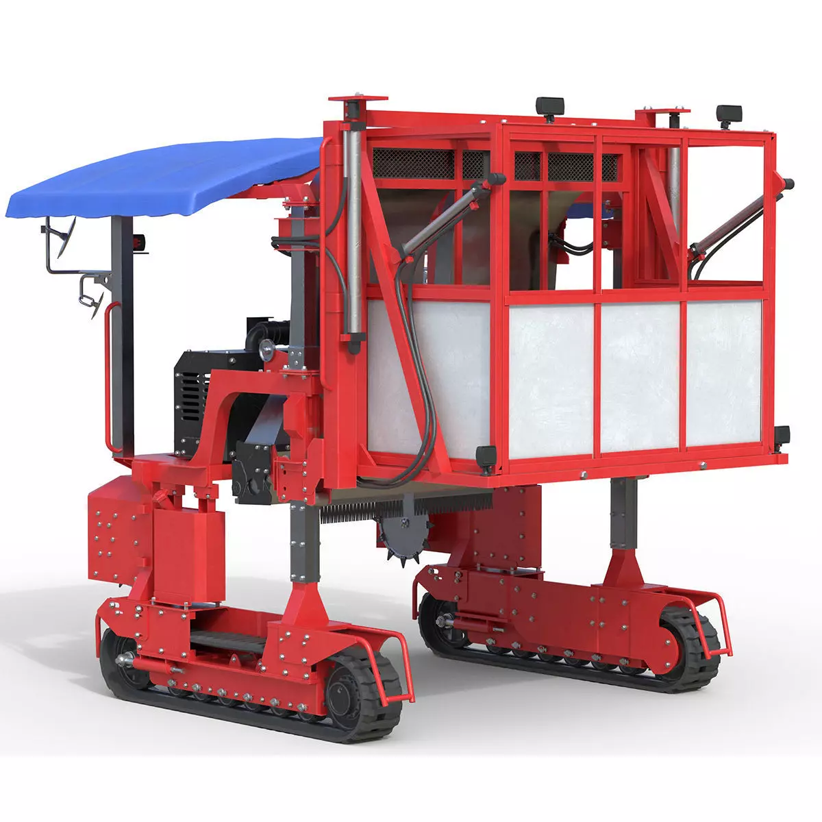 Ochiai OHC-W Tea Harvesting Machine Low-poly 3D model_8