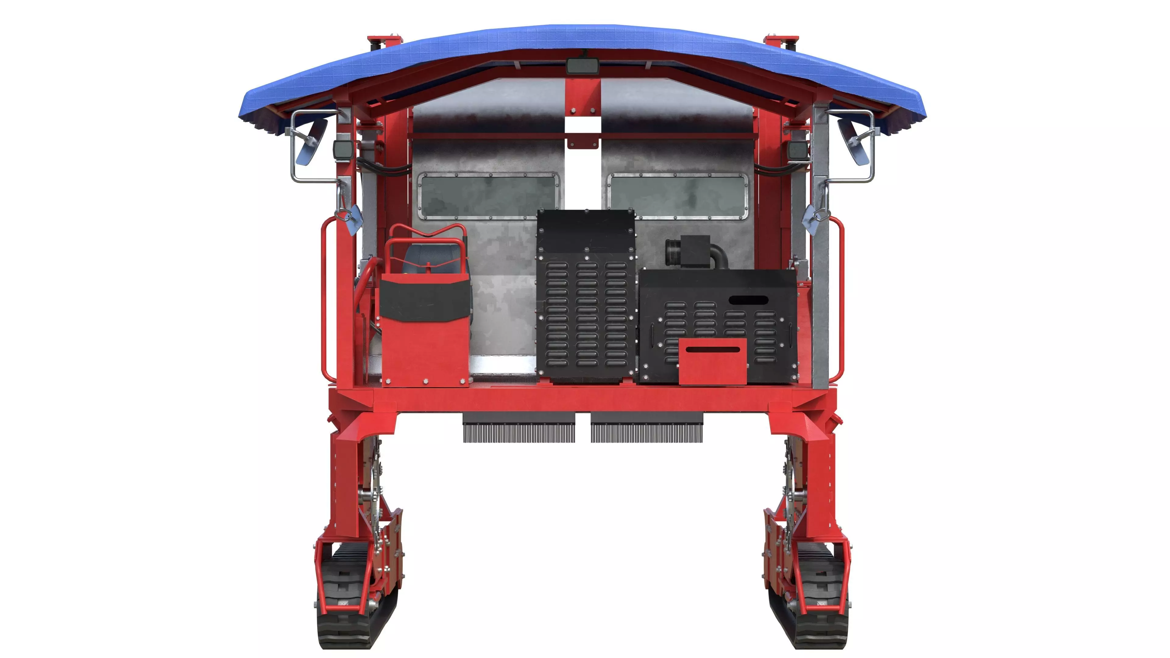 Ochiai OHC-W Tea Harvesting Machine Low-poly 3D model_7